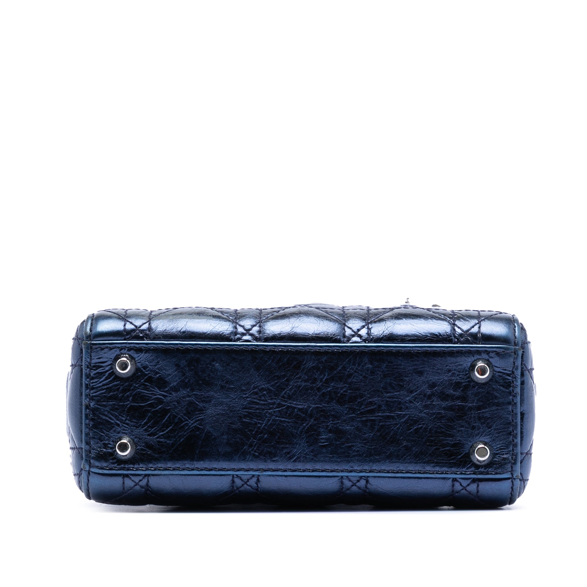 Dior Mini Metallic Calfskin Cannage Lady Dior - image 3