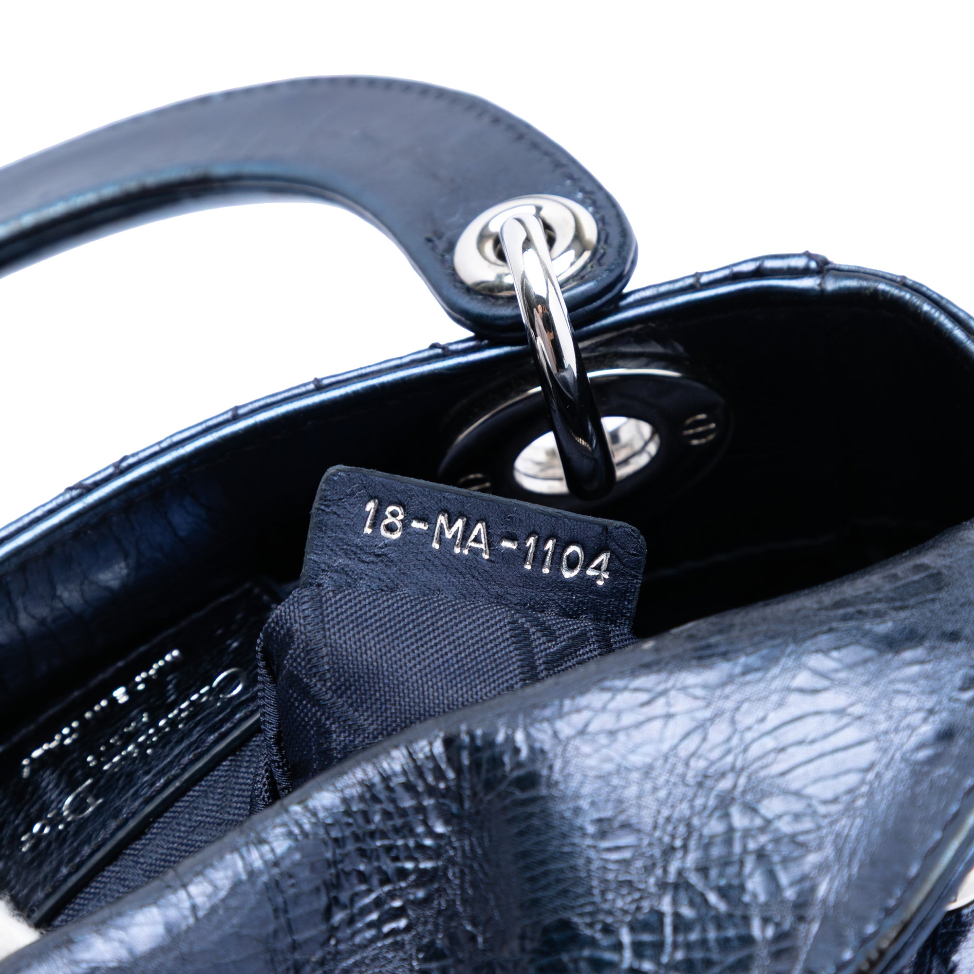 Dior Mini Metallic Calfskin Cannage Lady Dior - image 6