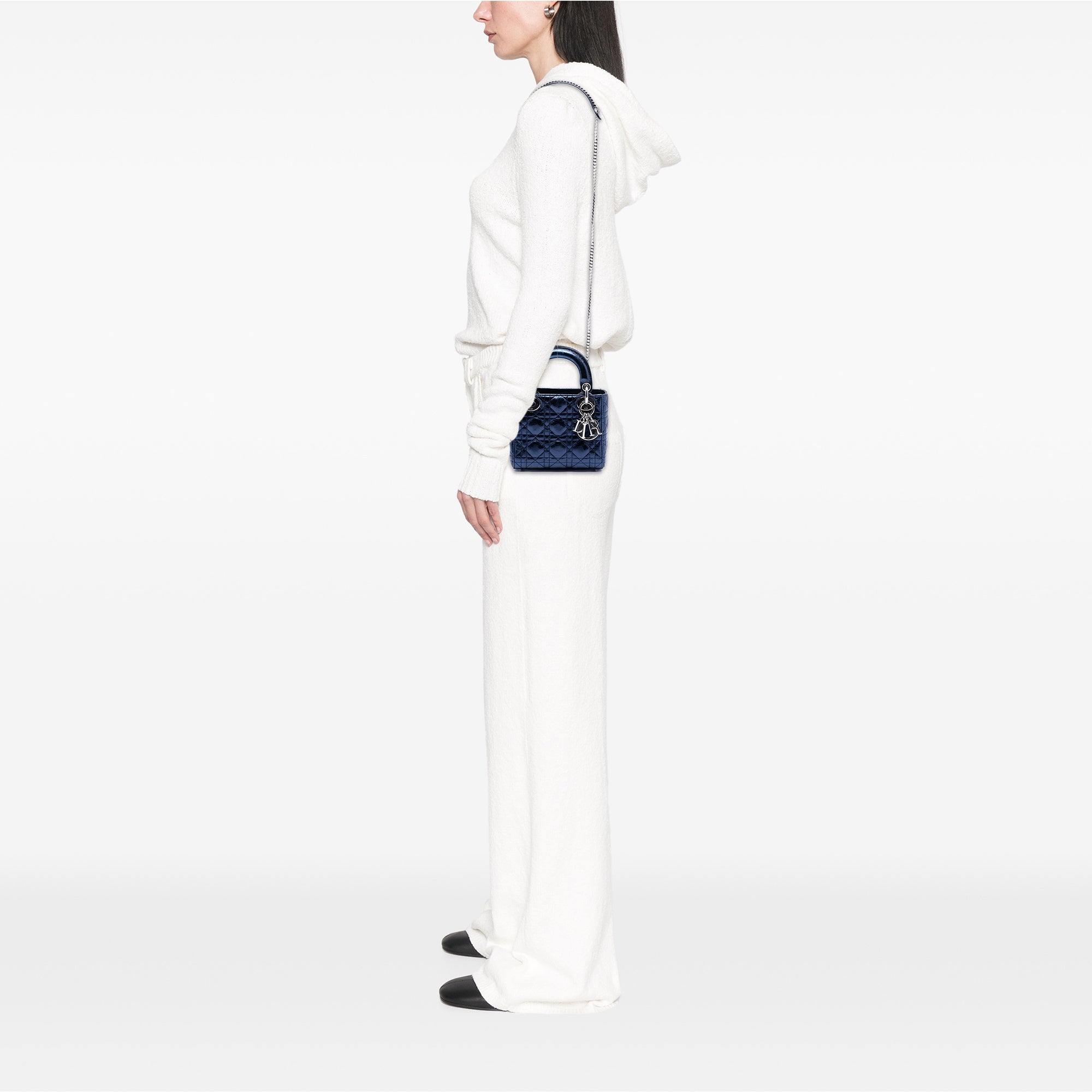 Dior Mini Metallic Calfskin Cannage Lady Dior - image 7