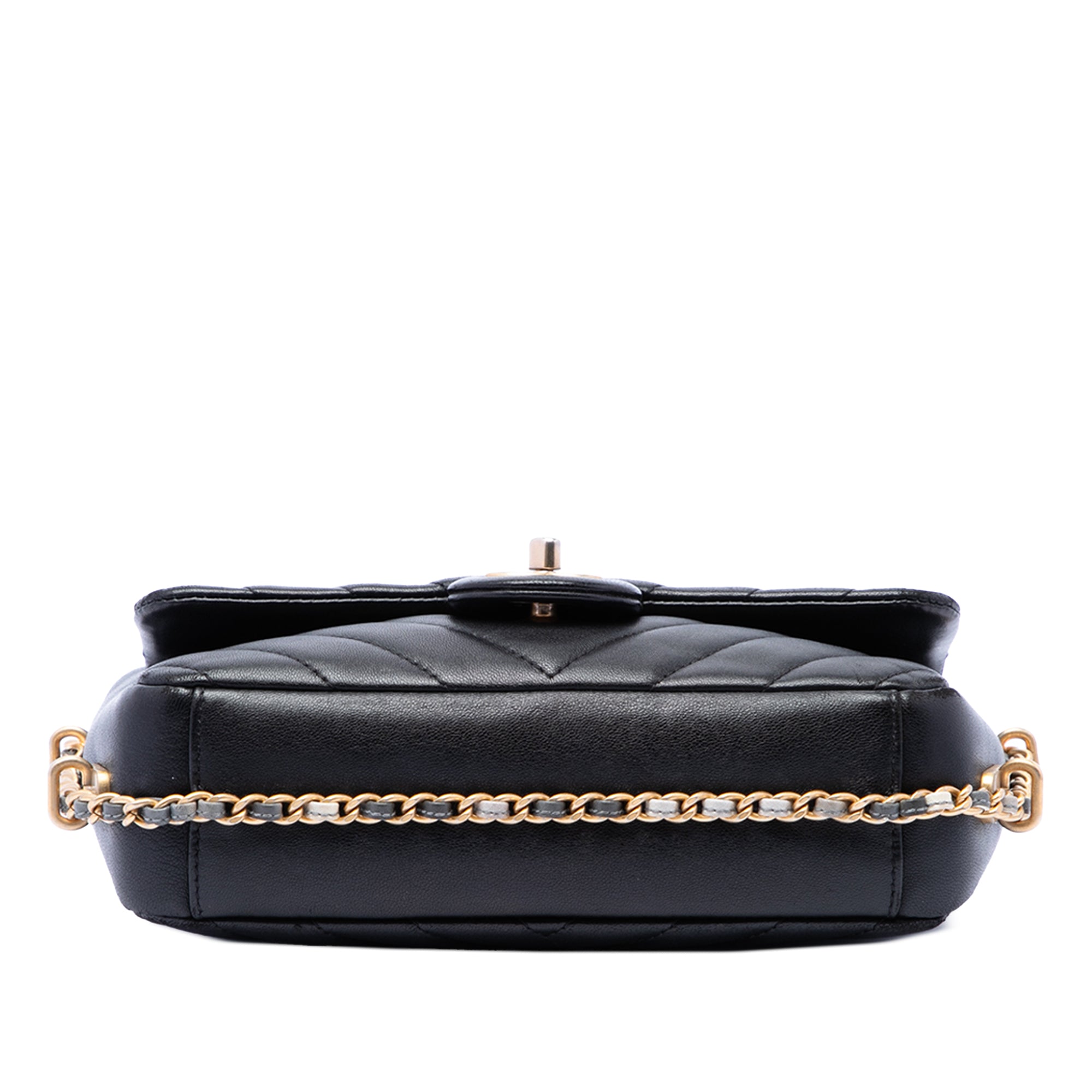 Chanel Mini Rectangular Chevron Lambskin Chain Around Flap - image 3