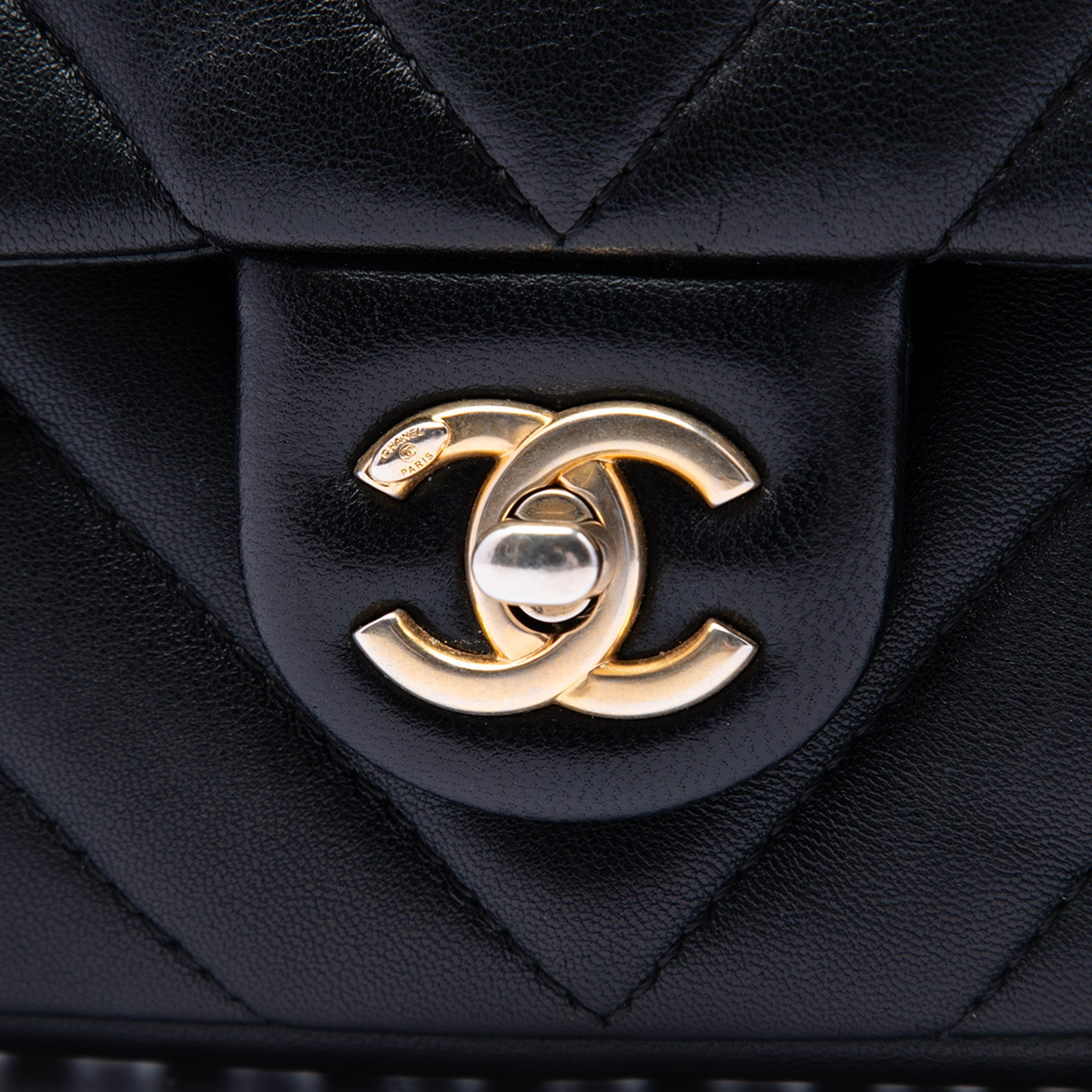 Chanel Mini Rectangular Chevron Lambskin Chain Around Flap - image 5