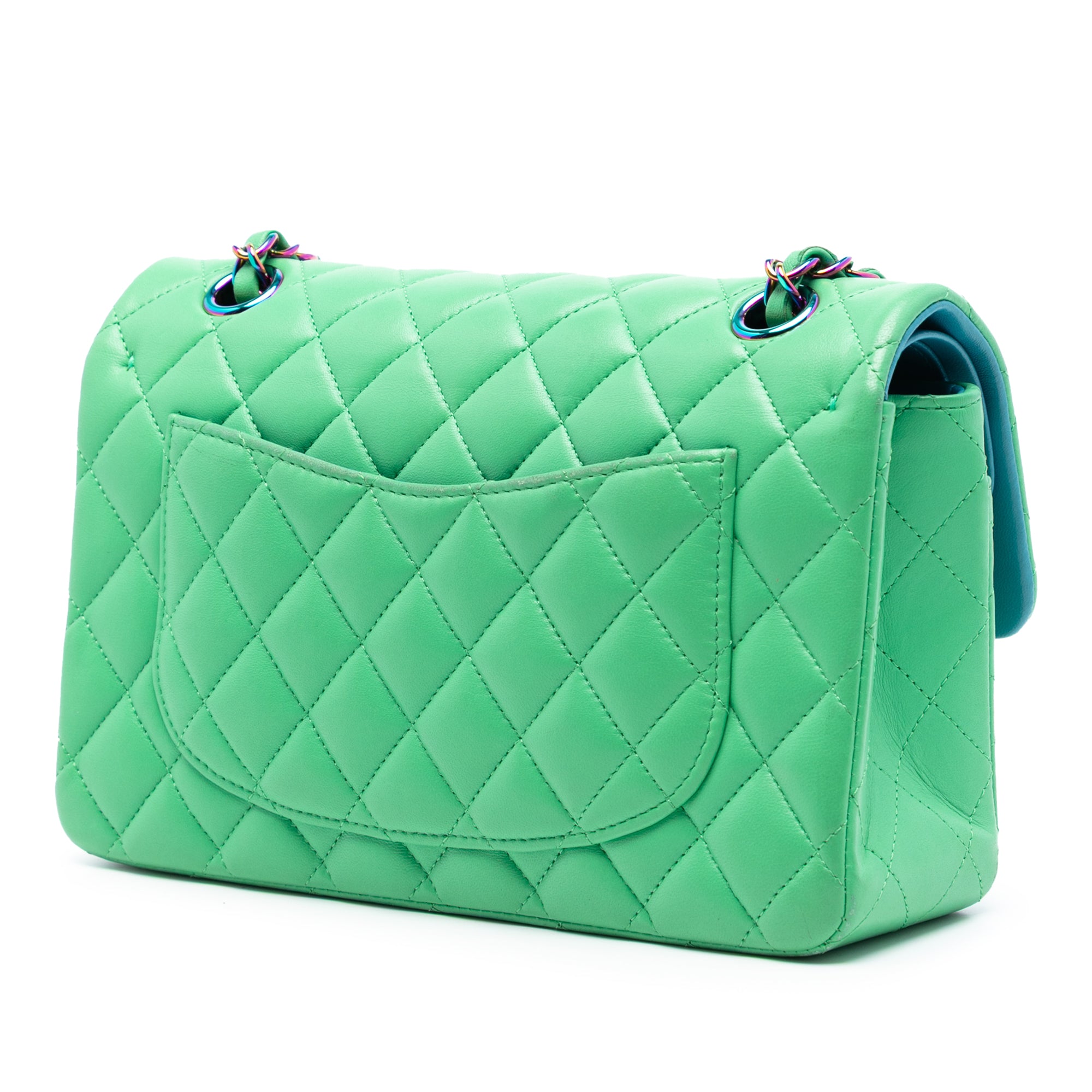 Chanel Small Classic Lambskin Rainbow Hardware Double Flap - image 2