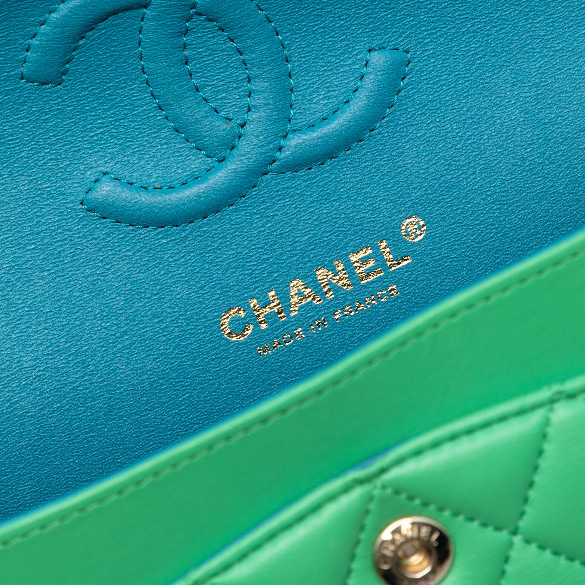 Chanel Small Classic Lambskin Rainbow Hardware Double Flap - image 5
