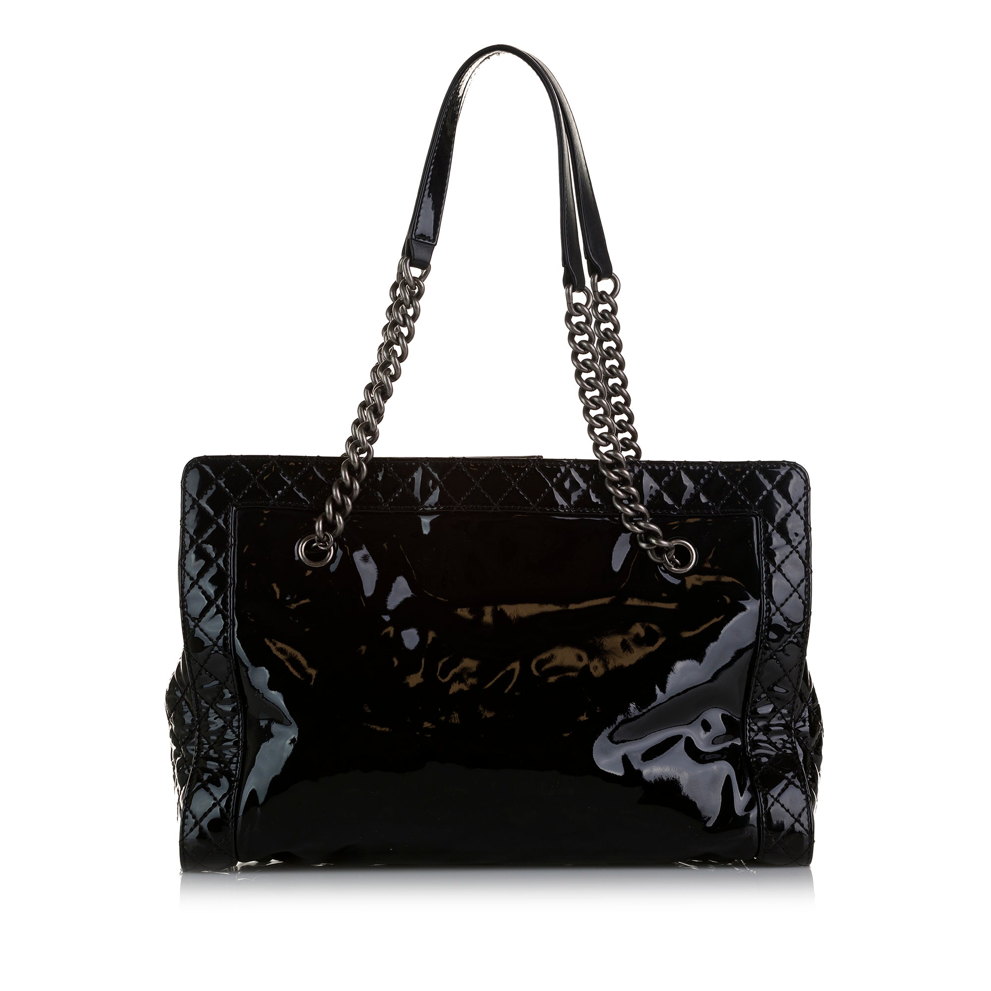 Chanel Patent Boy Reverso Shopping Tote - image 4