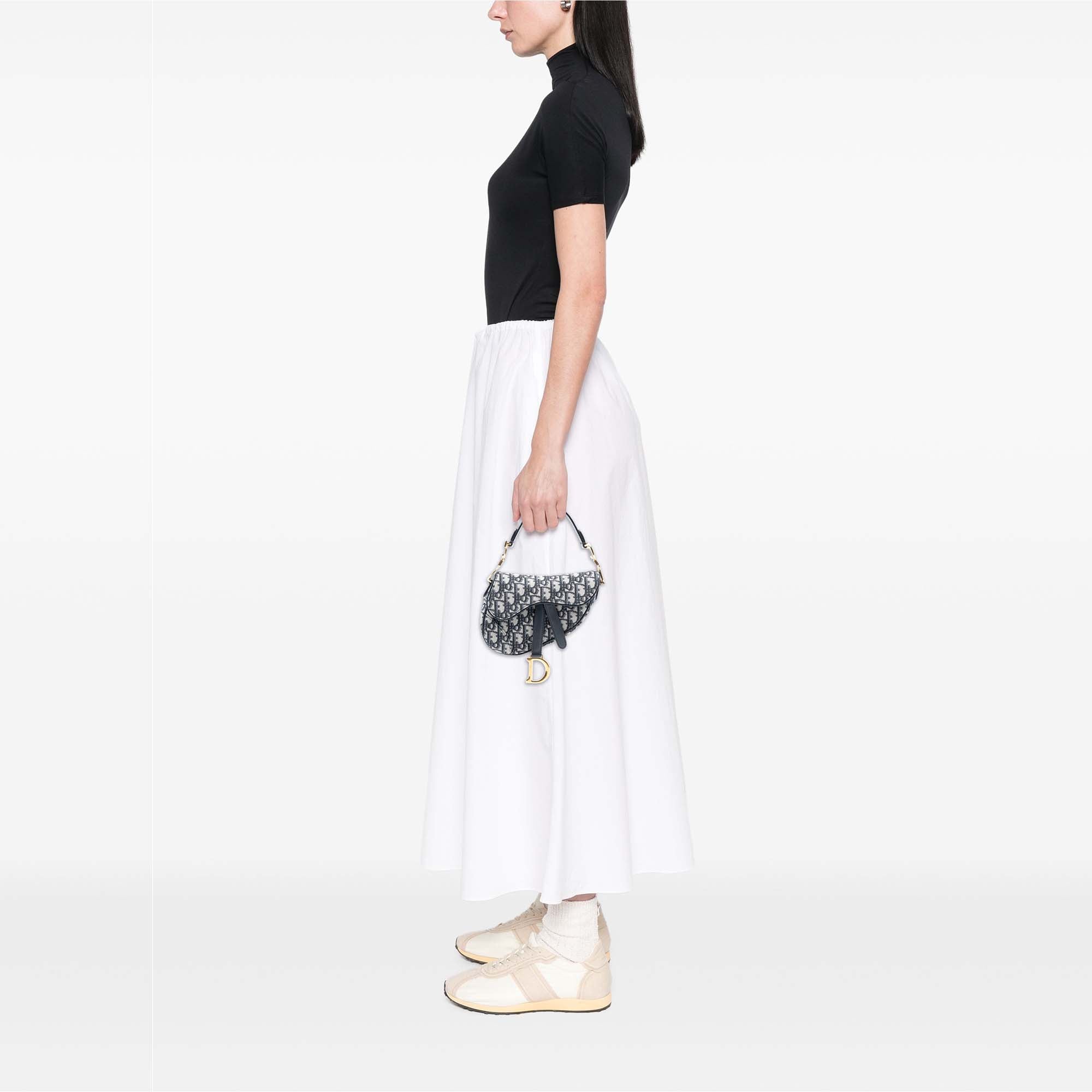 Dior Mini Oblique Canvas Saddle Bag - image 7