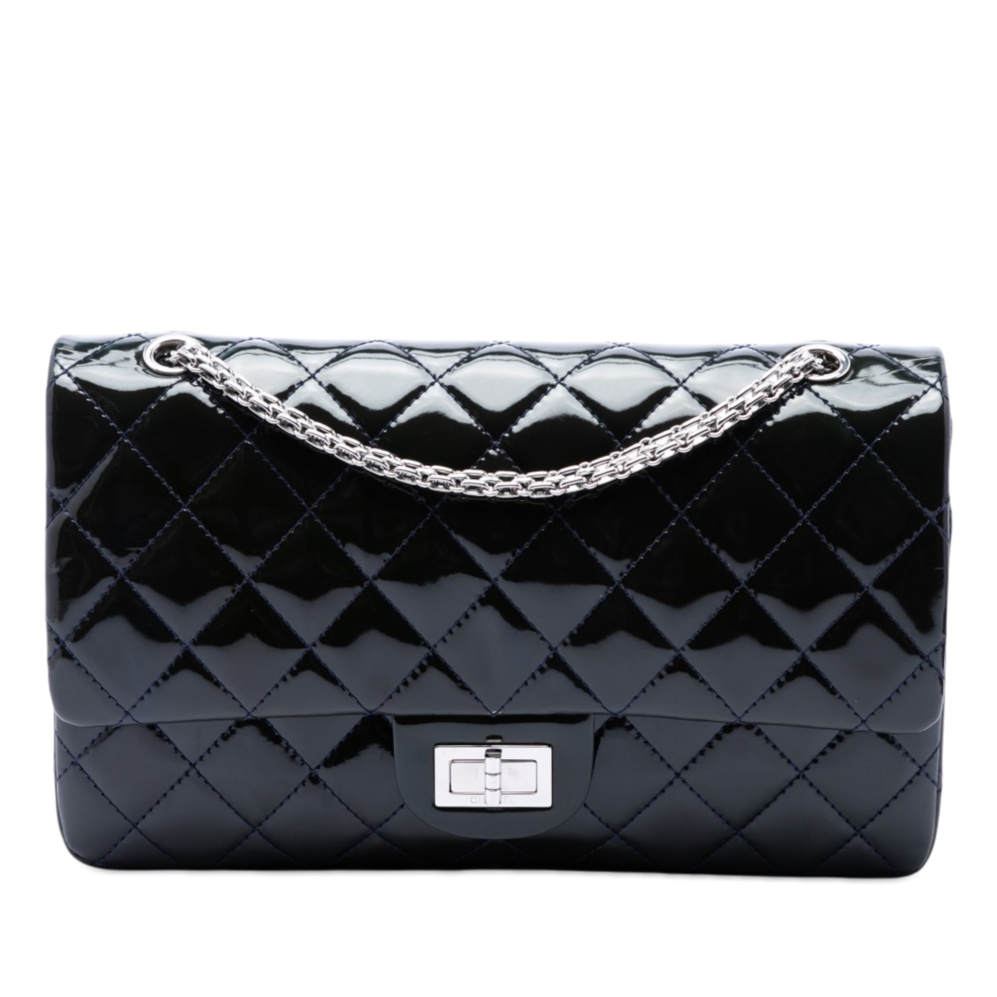 Chanel Quilted Patent Reissue 2.55 Double Flap 227 - image 1