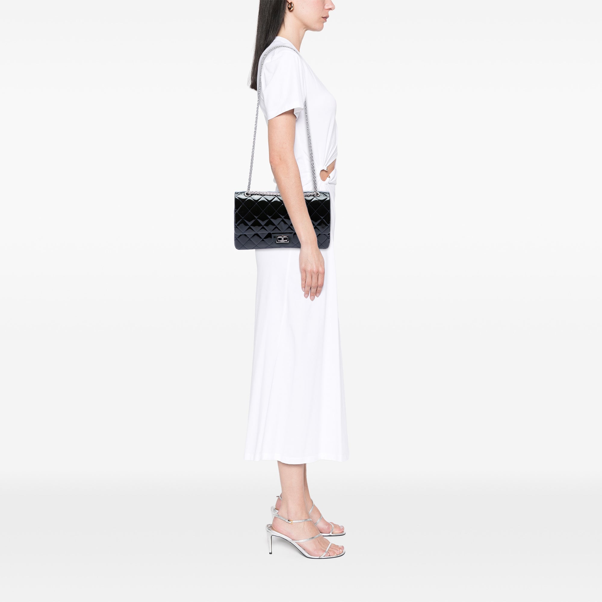 Chanel Quilted Patent Reissue 2.55 Double Flap 227 - image 6
