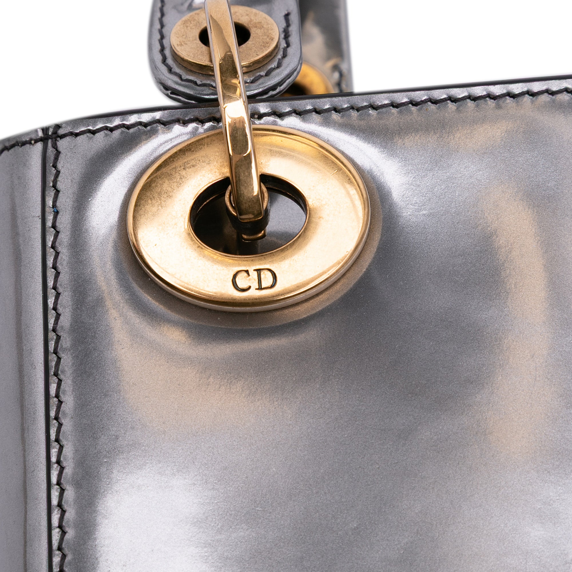Dior Mini Metallic Patent Lady Dior - image 9