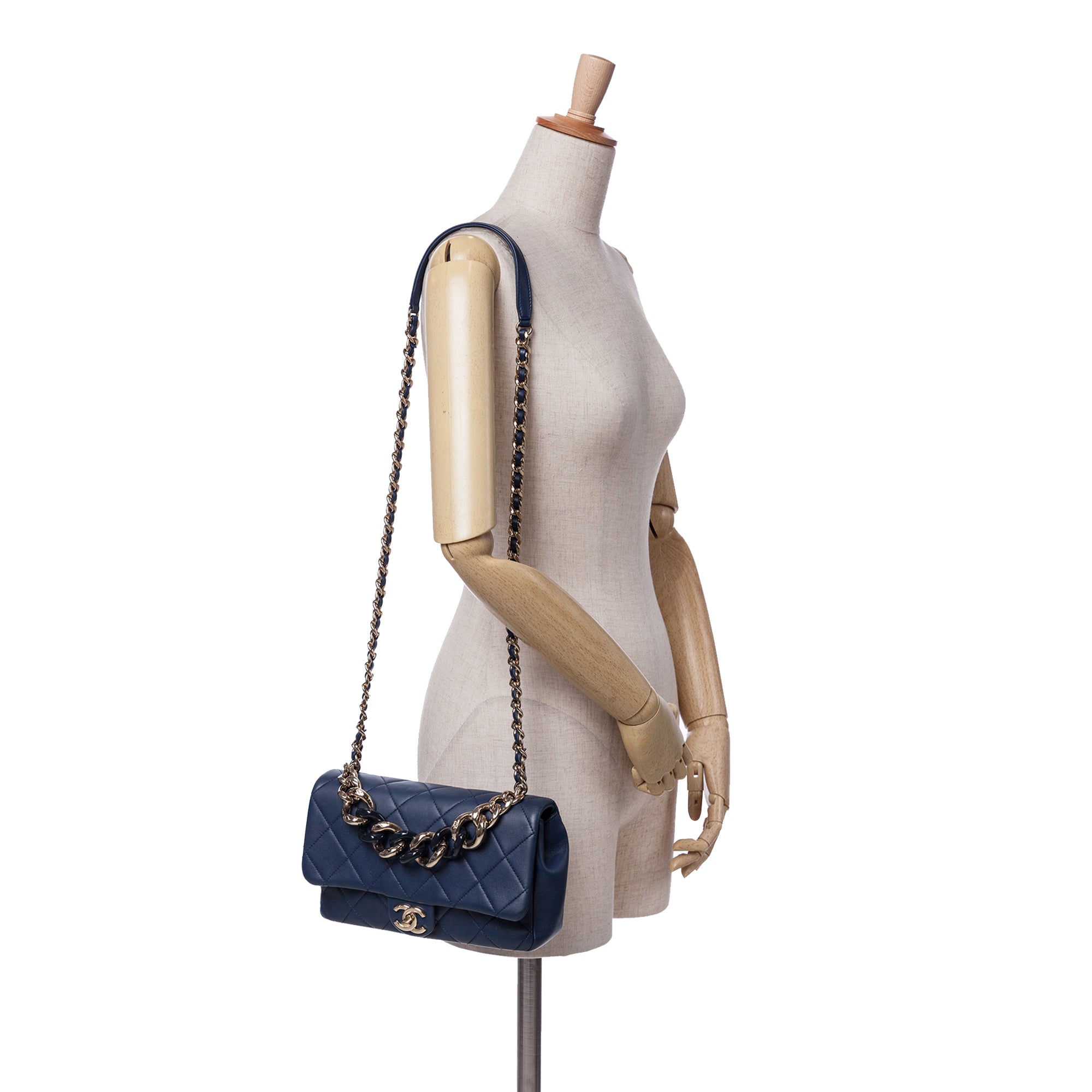 Chanel Small Lambskin Elegant Chain Single Flap - image 9