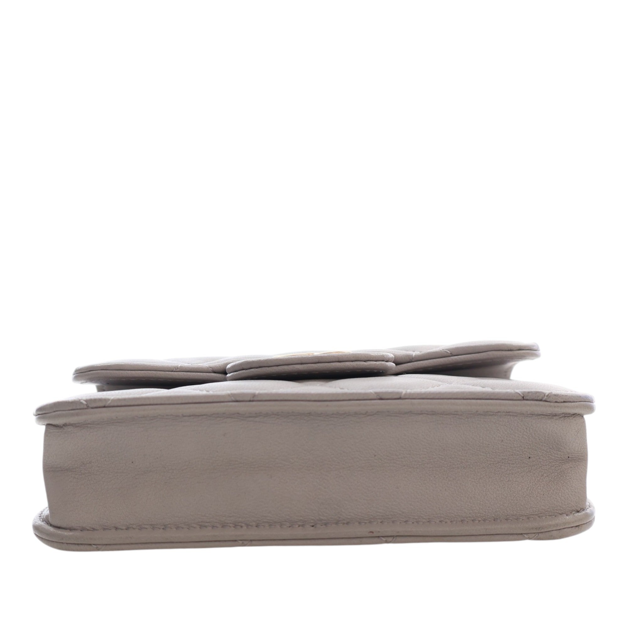 Chanel Mini Quilted Lambskin Top Handle Card Holder with Chain - image 5
