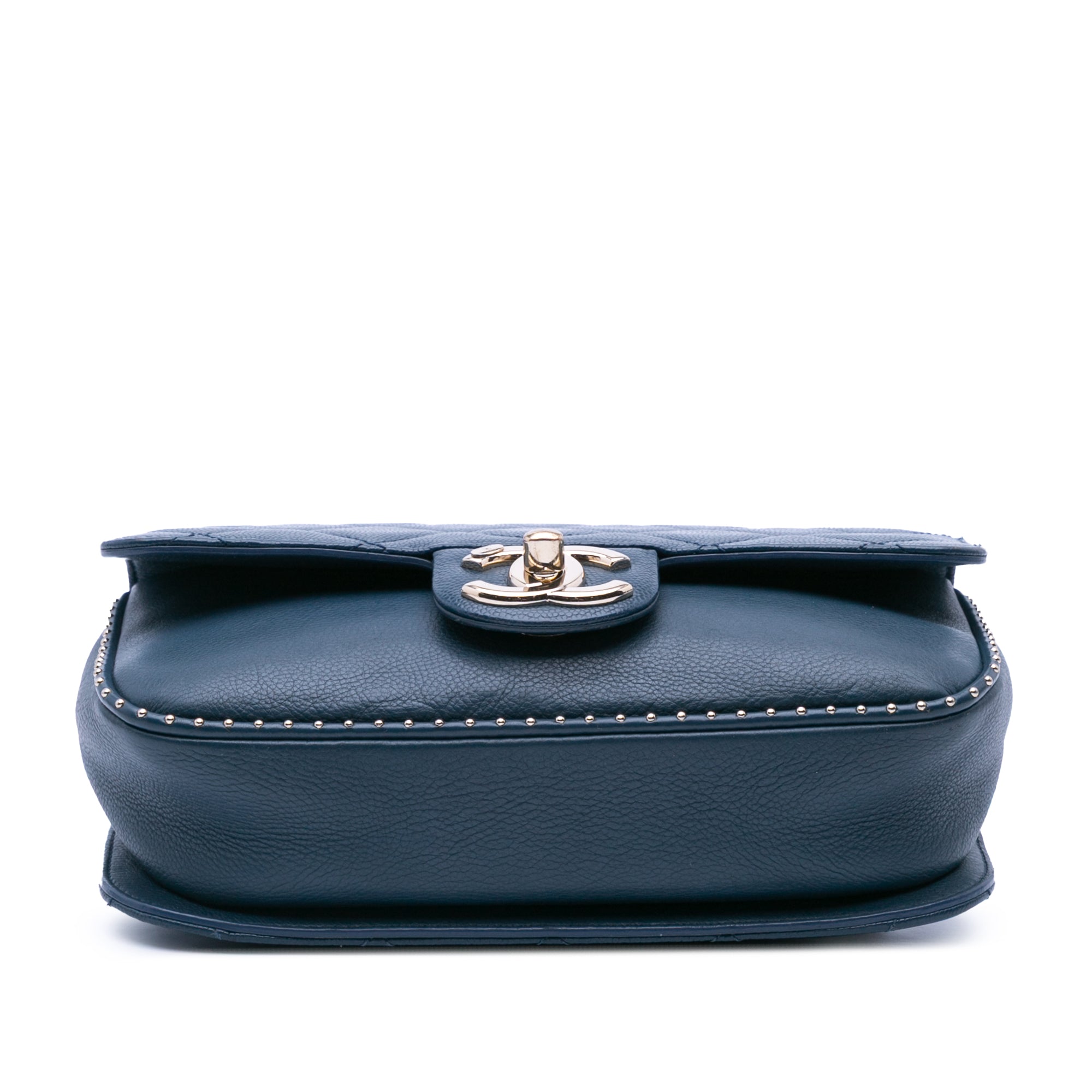 Chanel Small Quilted Caviar Studded Chain Handle Flap - image 3