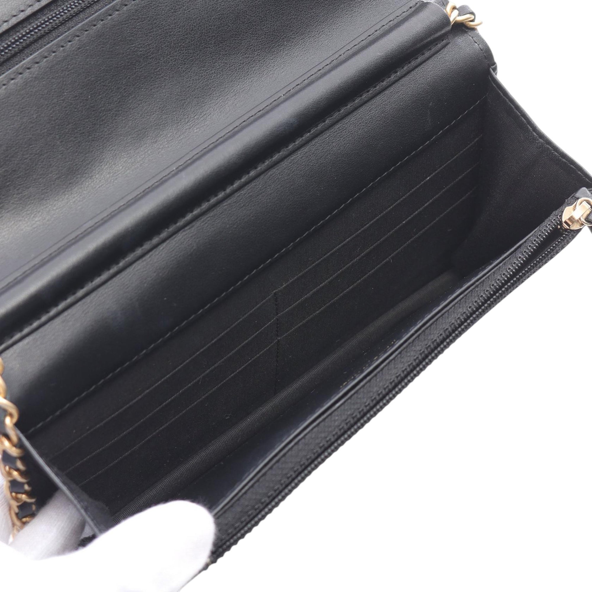 Chanel Chevron Lambskin Button Wallet On Chain - image 10