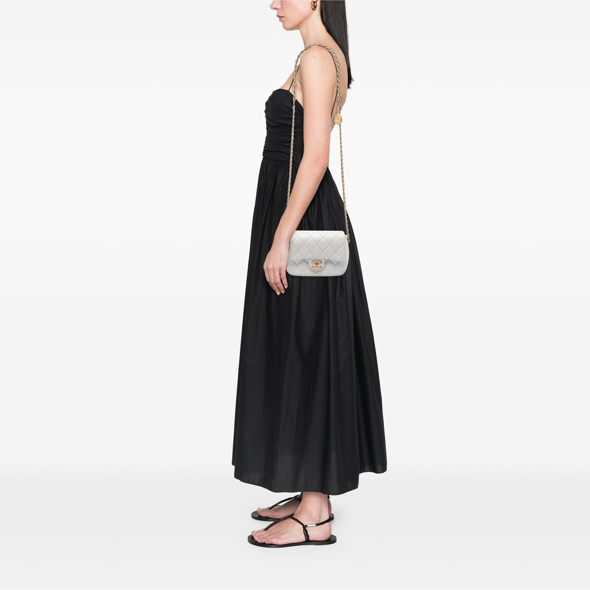 Chanel Mini Quilted Caviar Chain Soul Flap - image 7