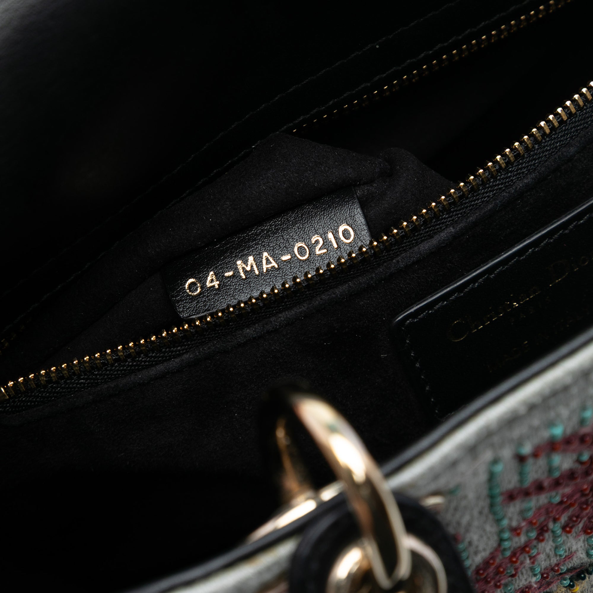 Dior Medium Canvas and Calfskin Beaded Embroidered Jardin De Minuit Lady Dior - image 6