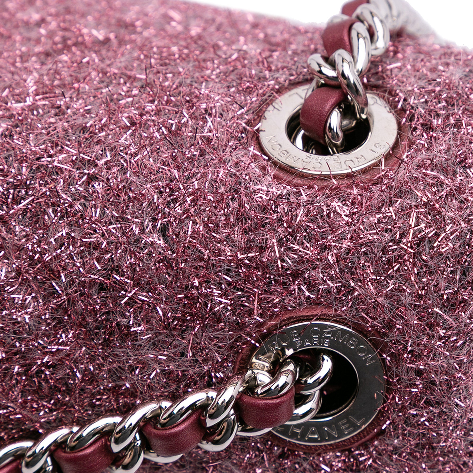 Chanel Medium Quilted Metallic Knit Pluto Glitter Flap - image 10