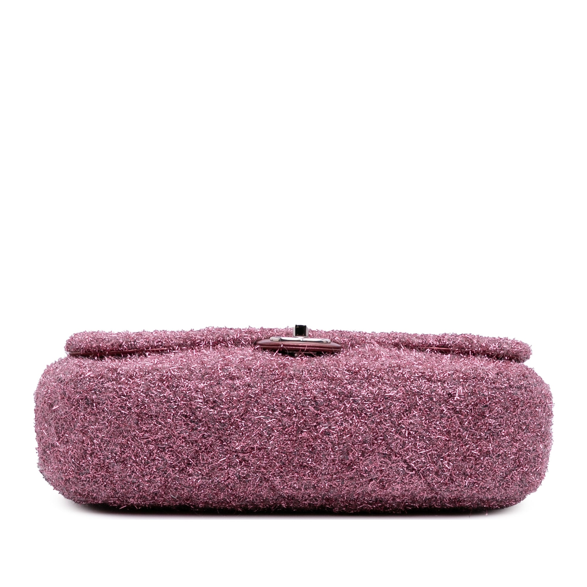 Chanel Medium Quilted Metallic Knit Pluto Glitter Flap - image 3