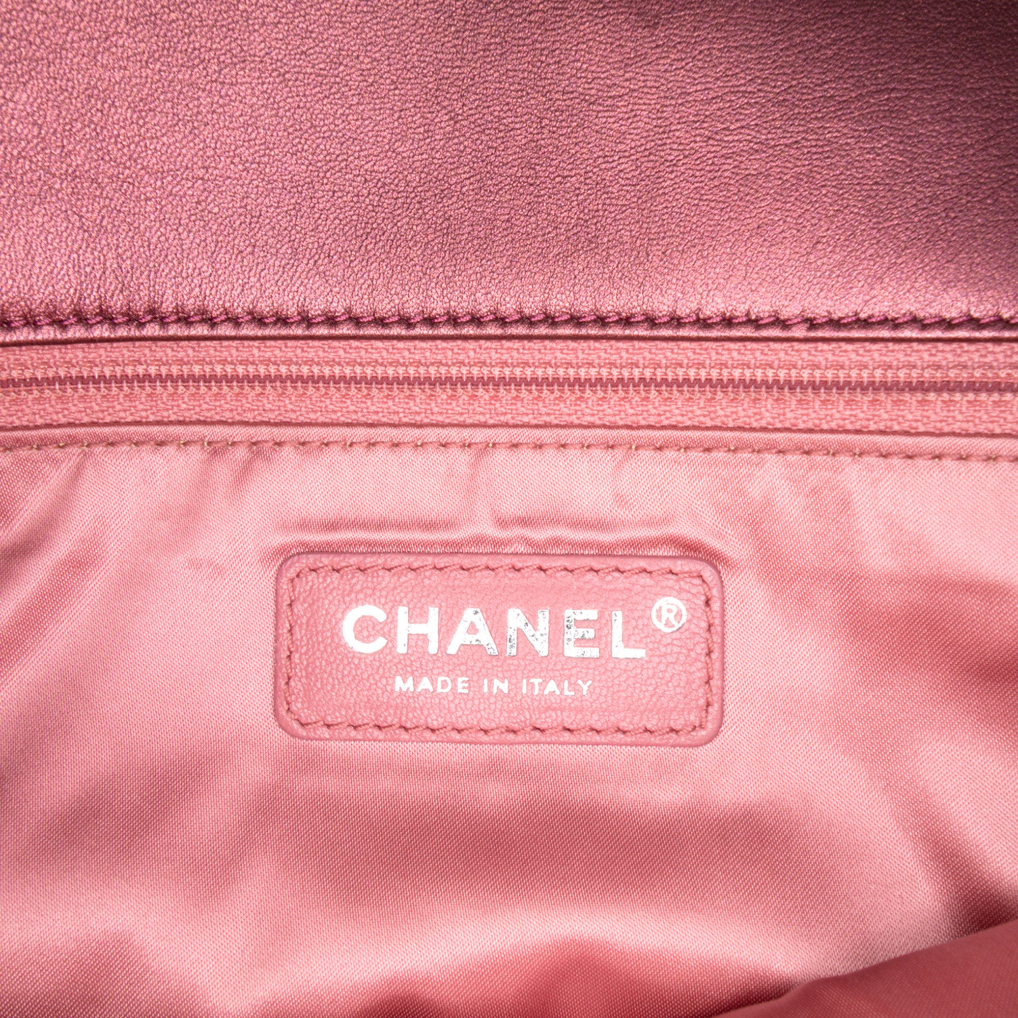 Chanel Medium Quilted Metallic Knit Pluto Glitter Flap - image 5