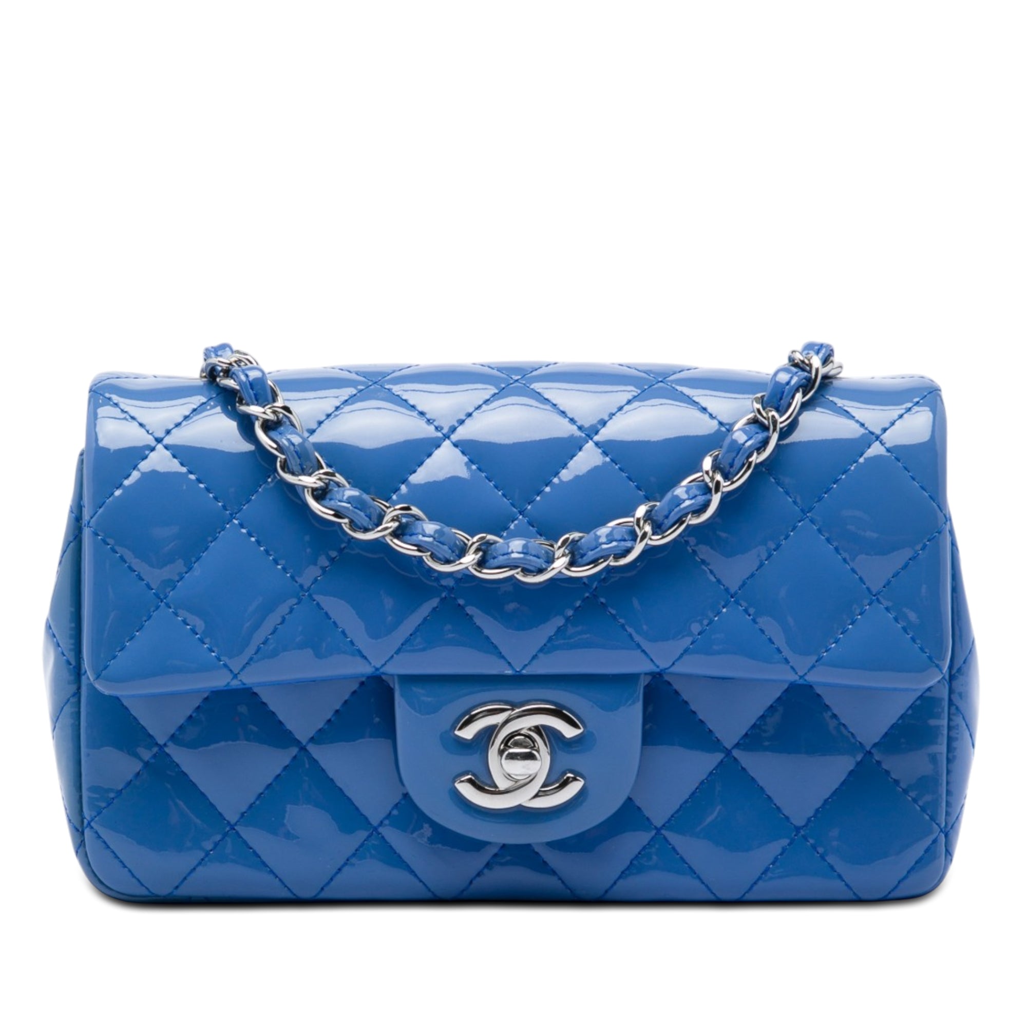Chanel Mini Rectangular Classic Patent Single Flap - image 1