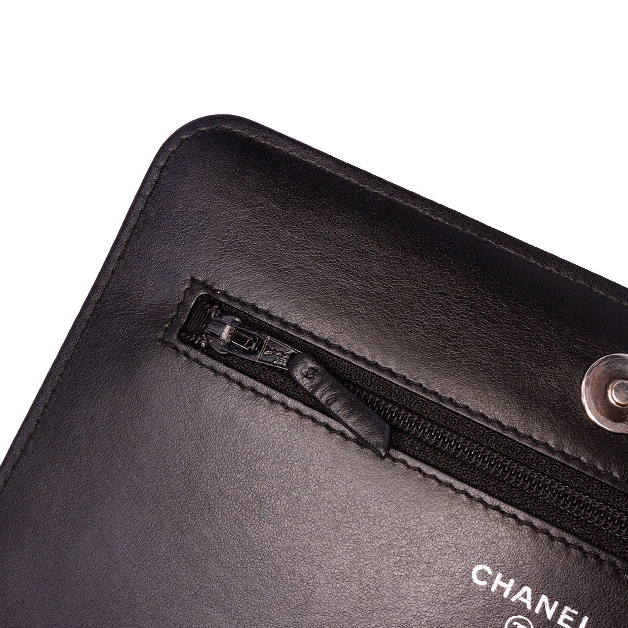 Chanel Diagonal Chevron Calfskin Tassel Wallet On Chain - image 7