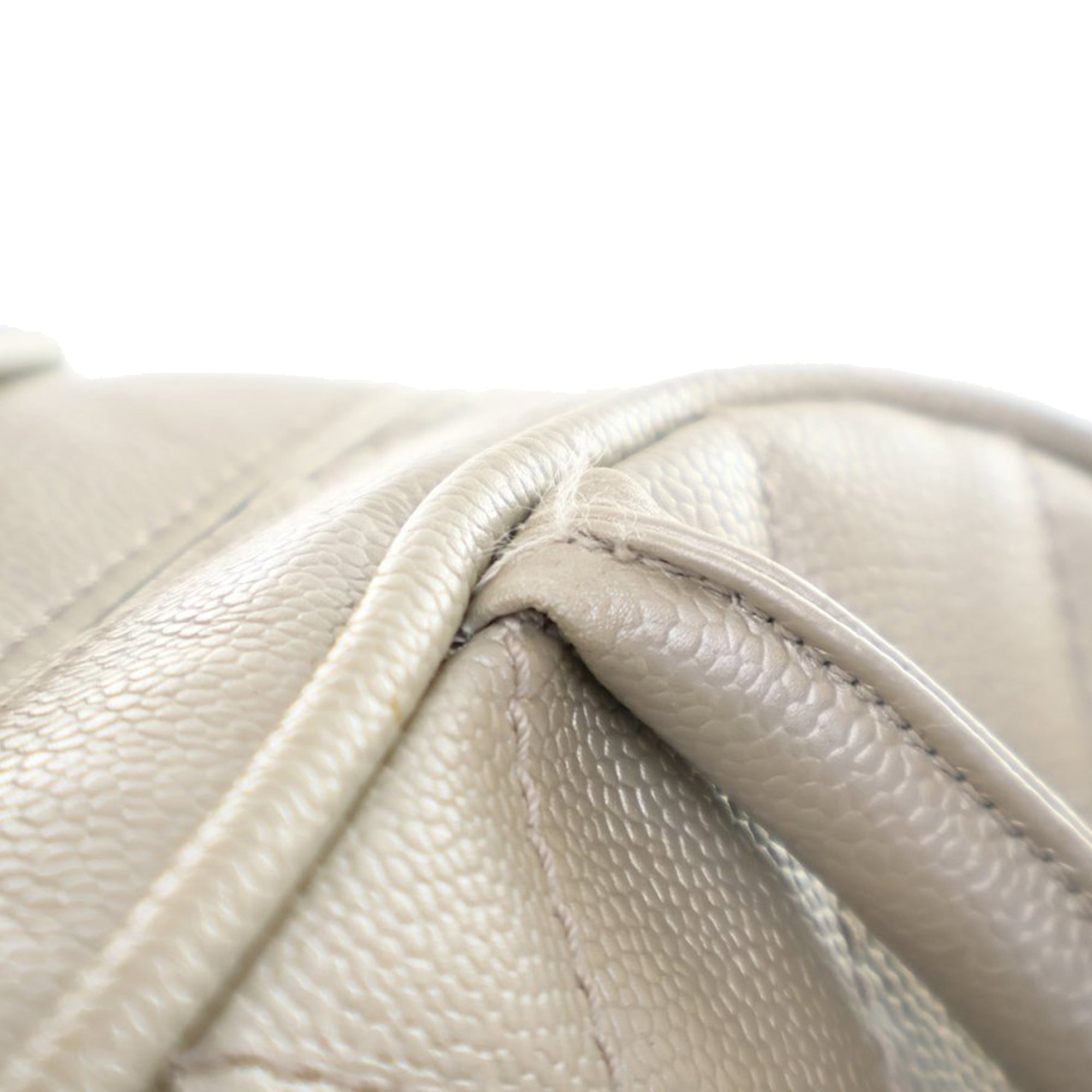 Chanel Metallic Quilted Caviar Bowler Bag - image 11