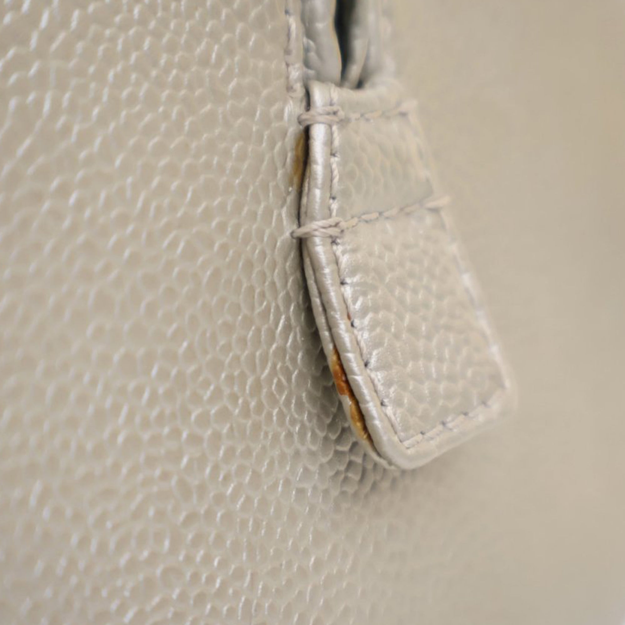 Chanel Metallic Quilted Caviar Bowler Bag - image 7