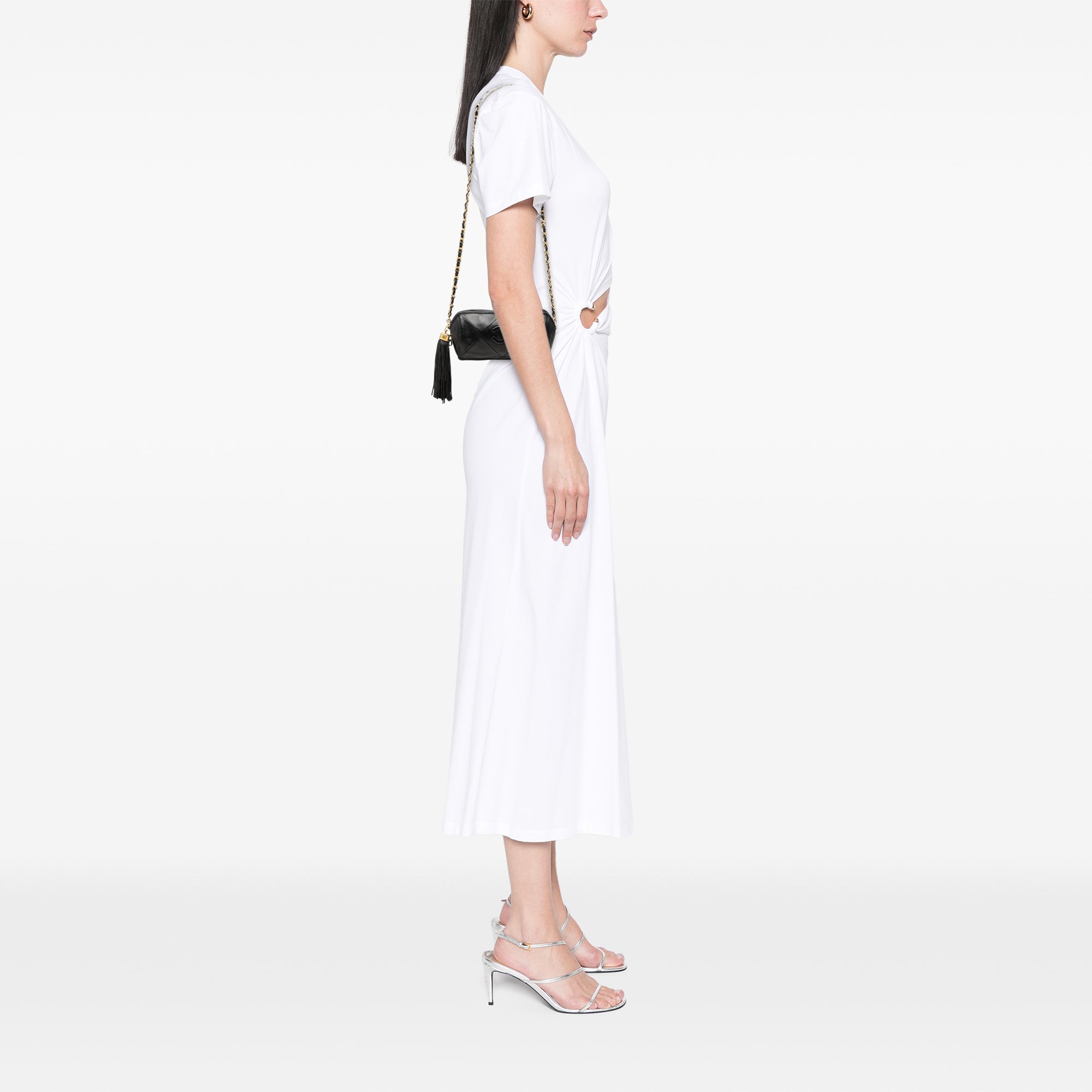 Chanel Quilted Lambskin Tassel Barrel Crossbody - image 6