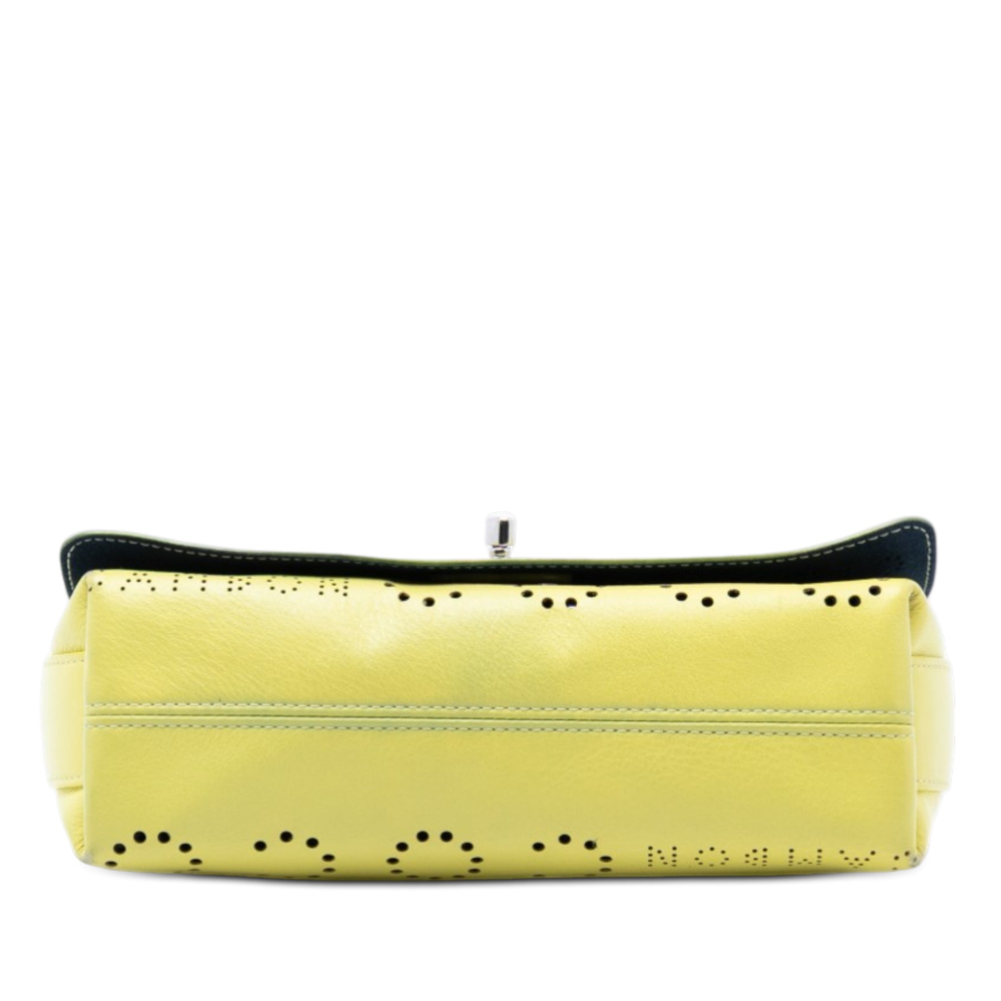 Chanel Perforated Calfskin Logo Eyelet Flap - image 3