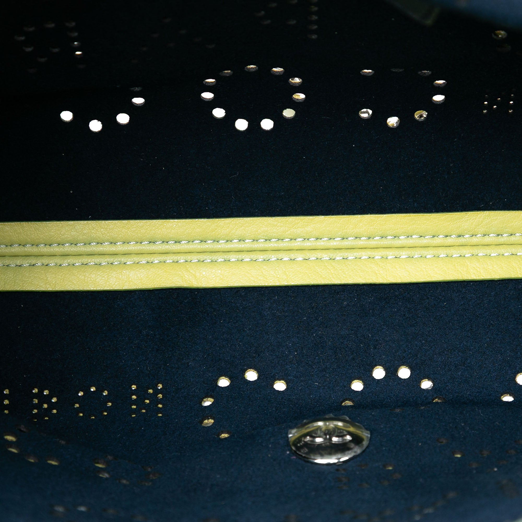 Chanel Perforated Calfskin Logo Eyelet Flap - image 4