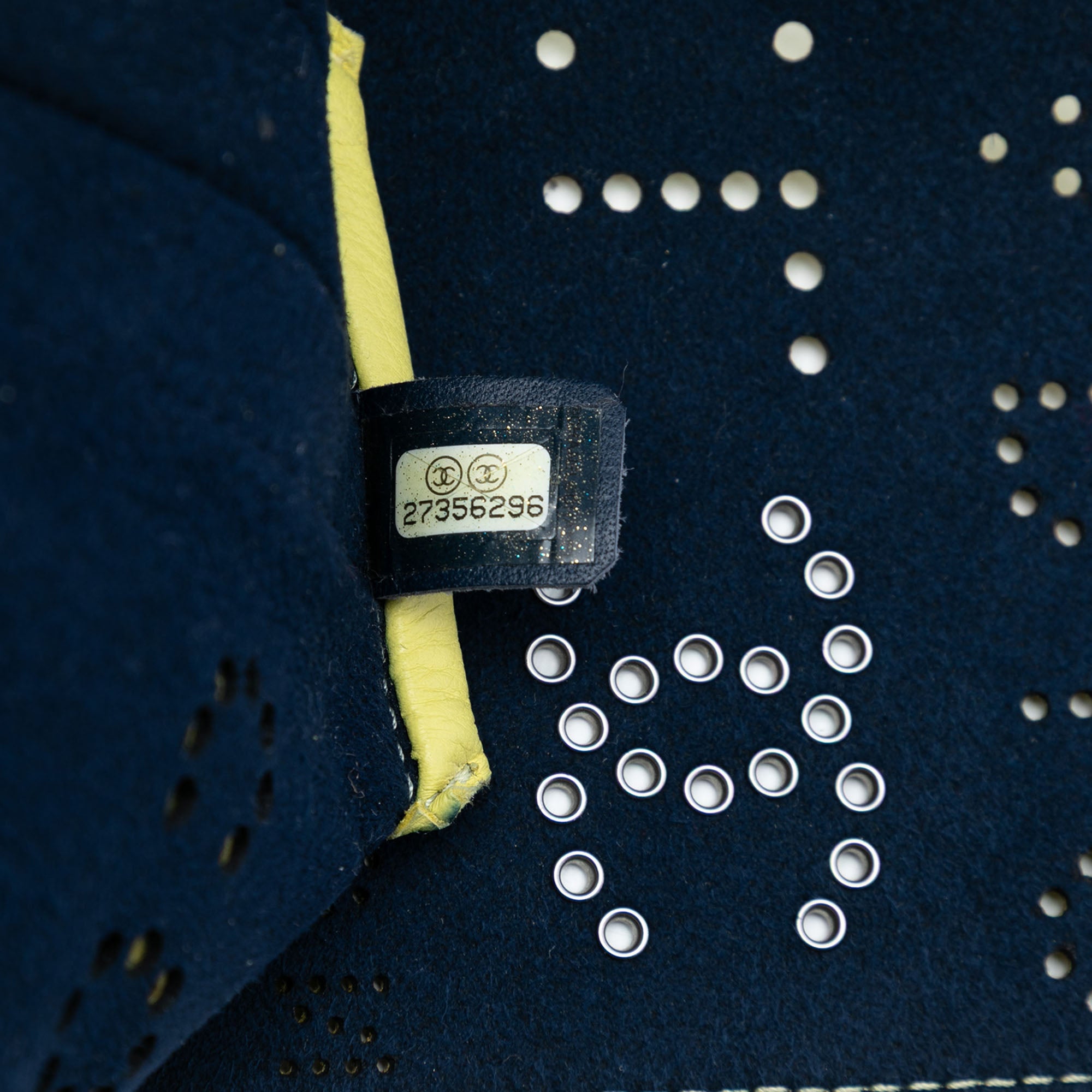 Chanel Perforated Calfskin Logo Eyelet Flap - image 5