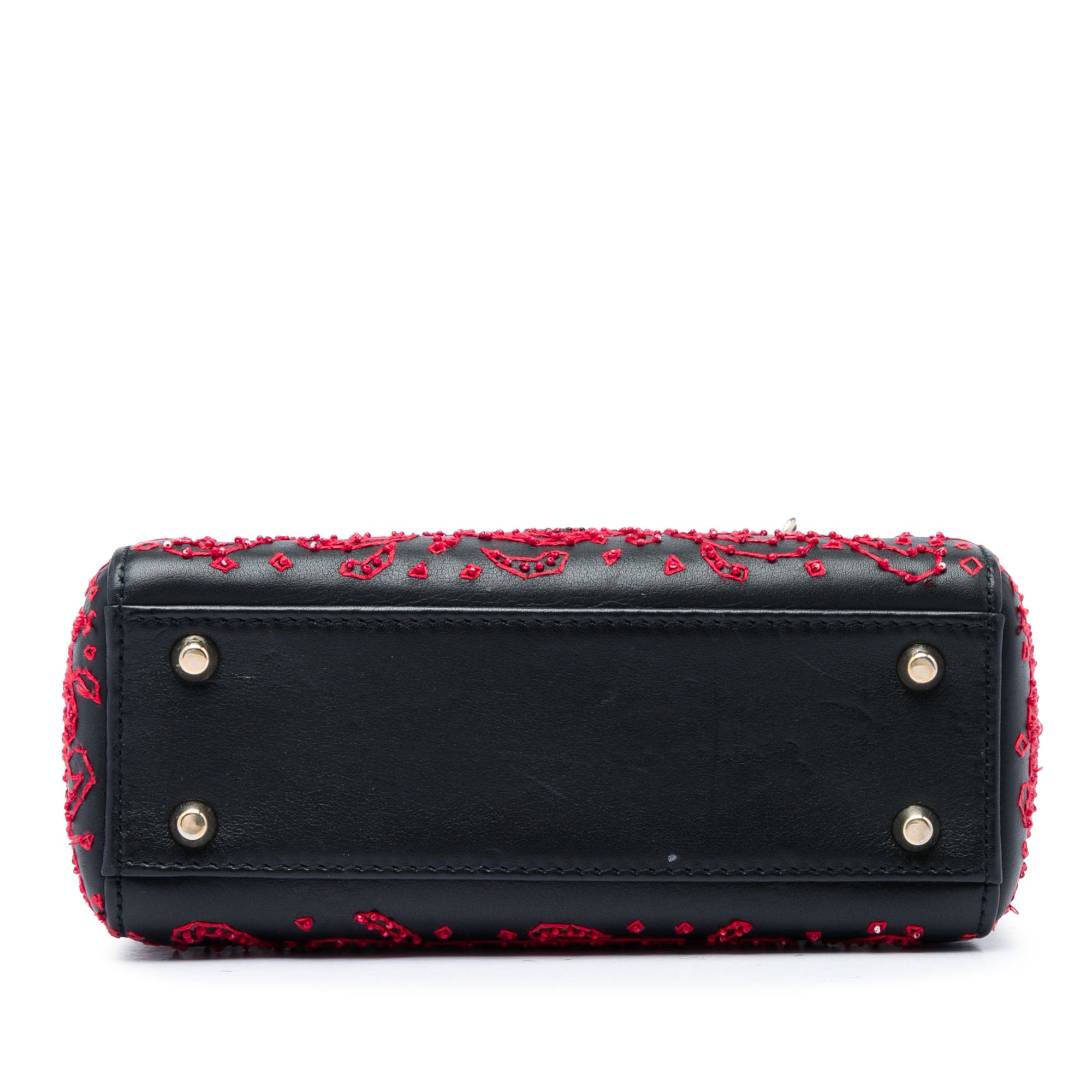 Dior Mini Smooth Calfskin Embroidered Heart Playing Cards Lady Dior - image 3