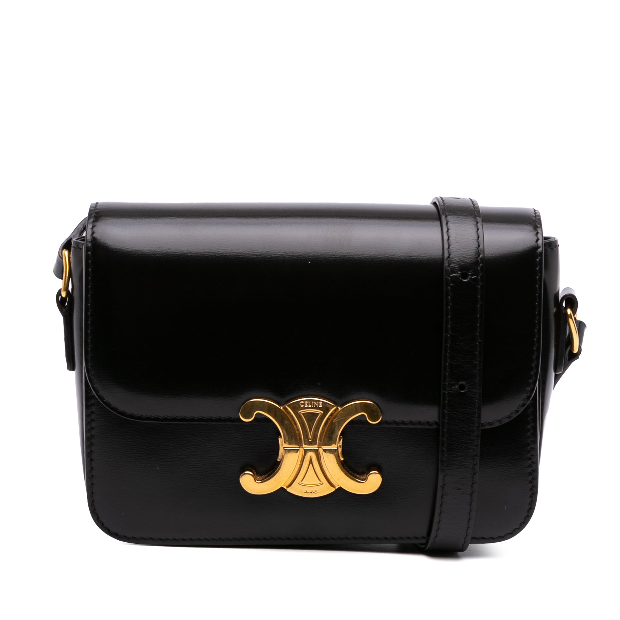 Celine Teen Shiny Calfskin Triomphe Crossbody - image 1
