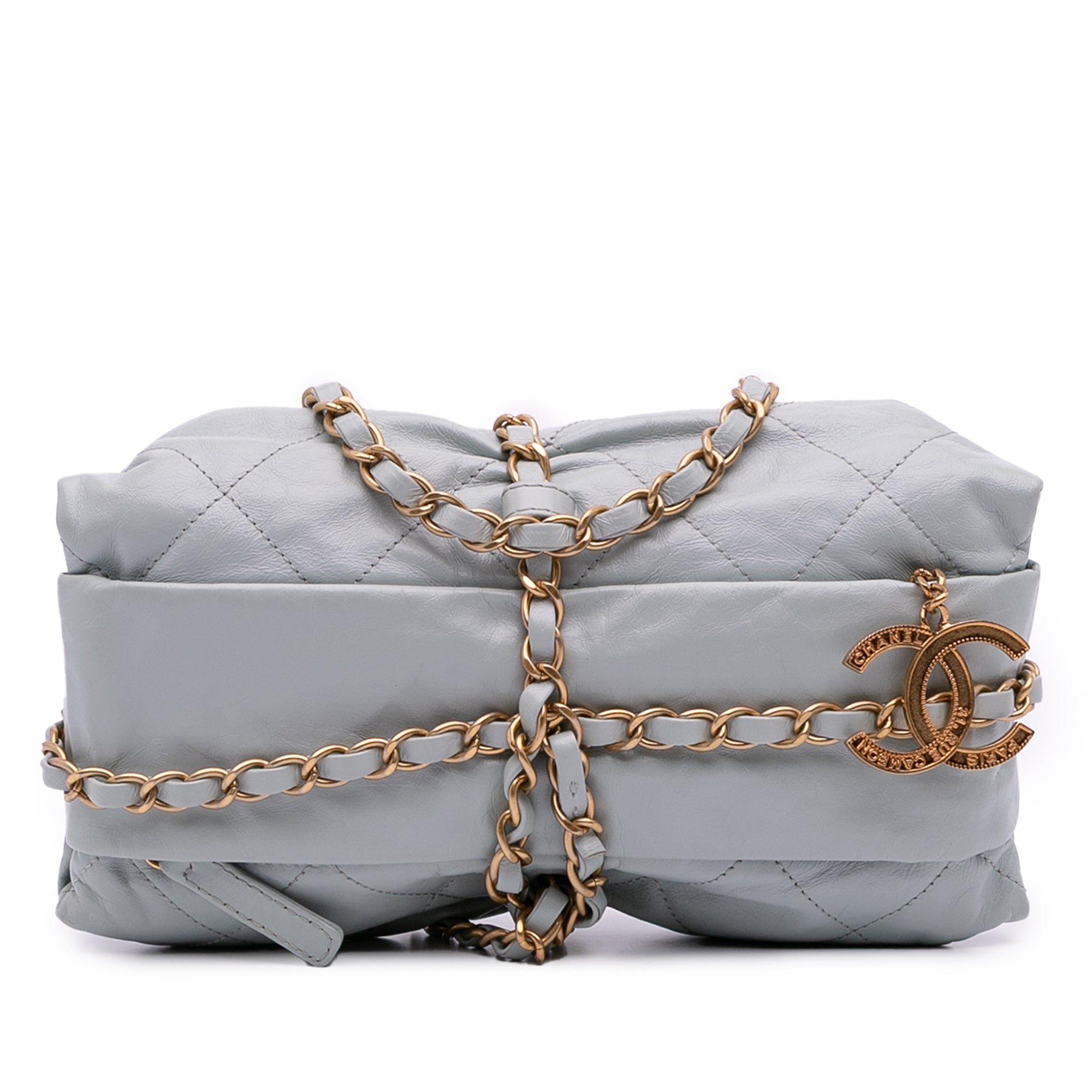 Chanel Quilted Calfskin Midnight Swim Baluchon Bag - image 1