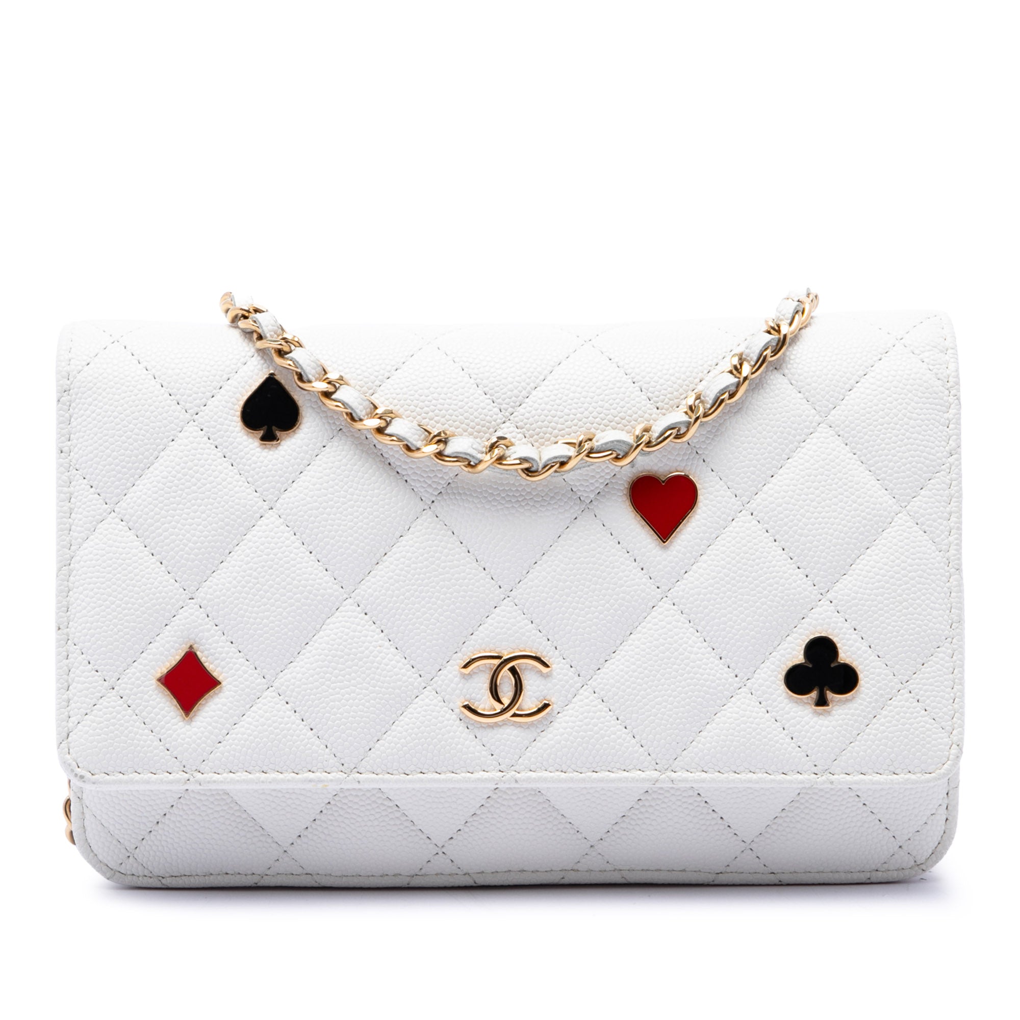 Chanel CC Quilted Caviar Coco Casino Wallet on Chain - image 1