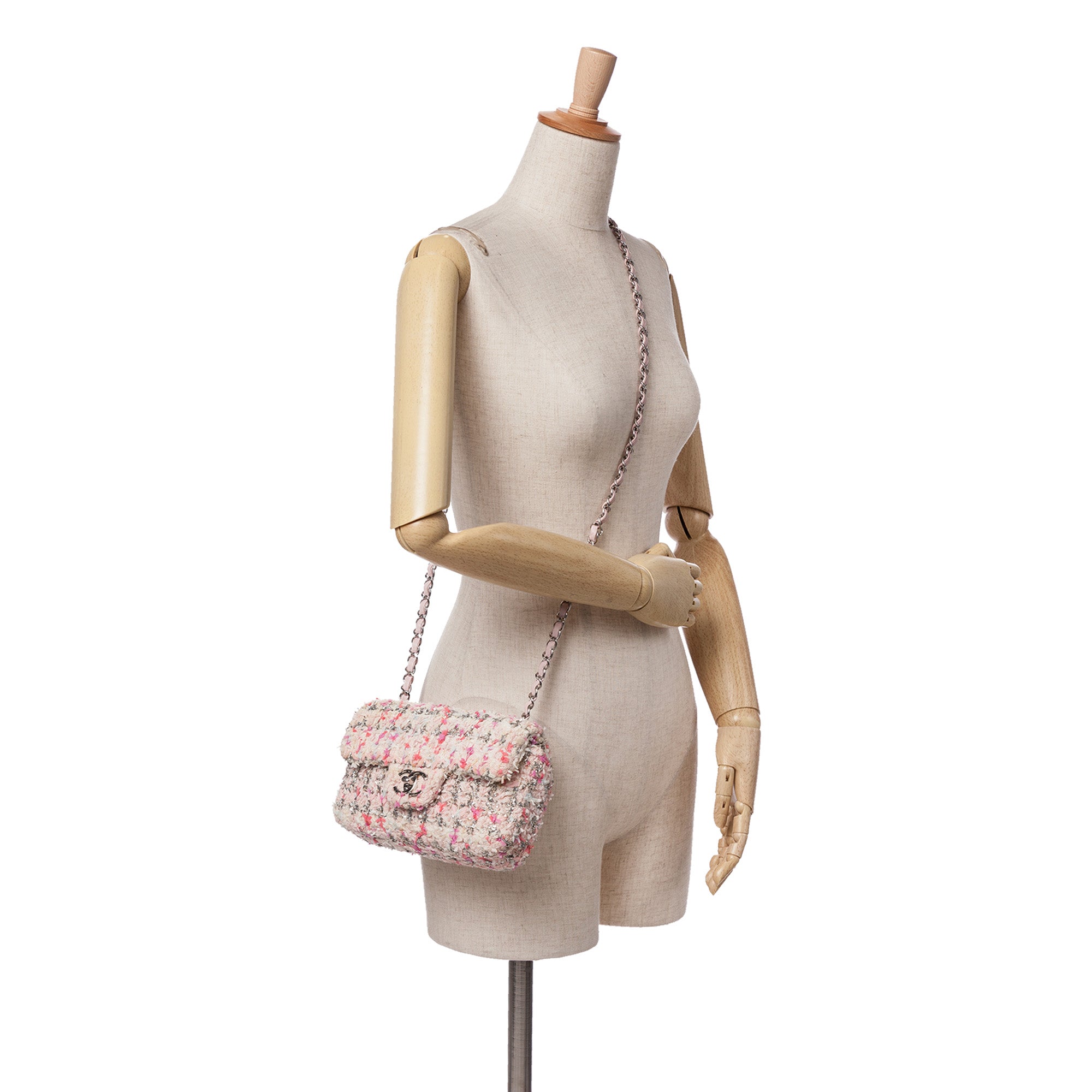 Chanel Mini Rectangular Classic Tweed Single Flap - image 8