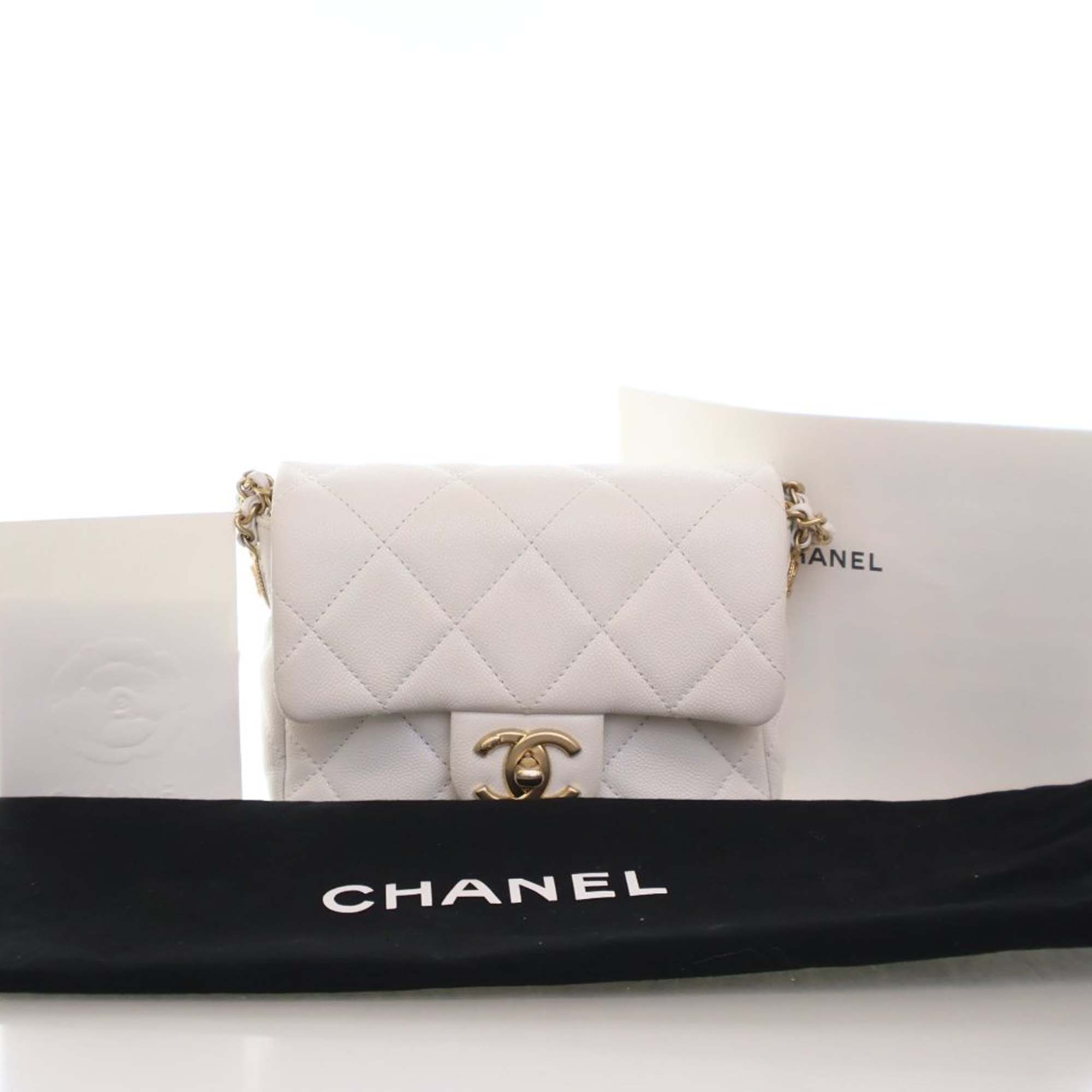 Chanel Mini Quilted Caviar CC Coin Flap - image 15