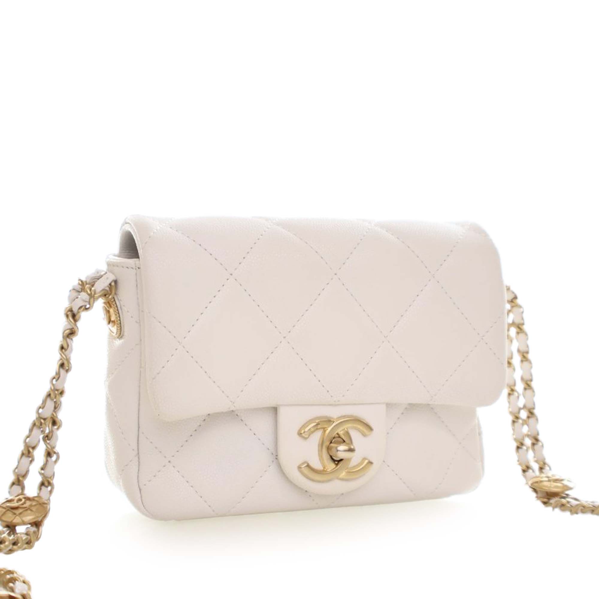 Chanel Mini Quilted Caviar CC Coin Flap - image 3