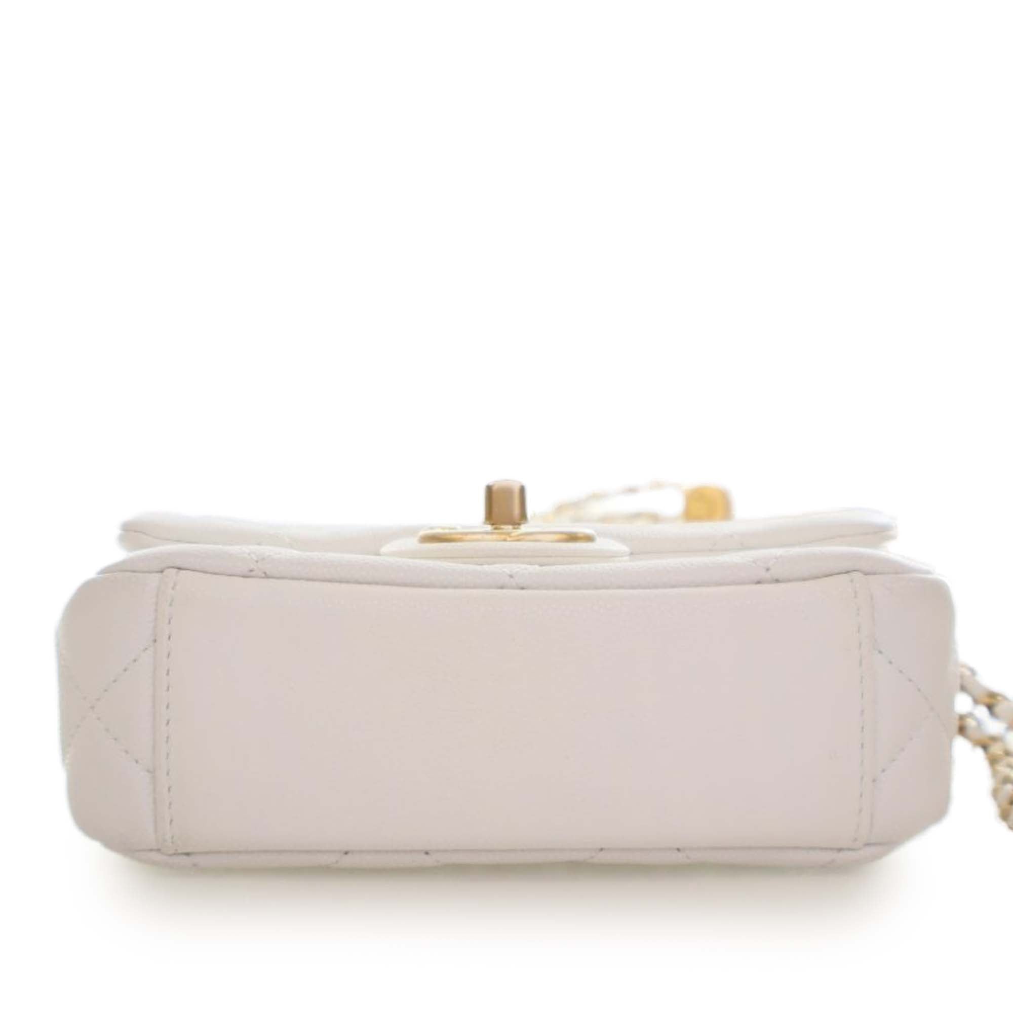 Chanel Mini Quilted Caviar CC Coin Flap - image 5