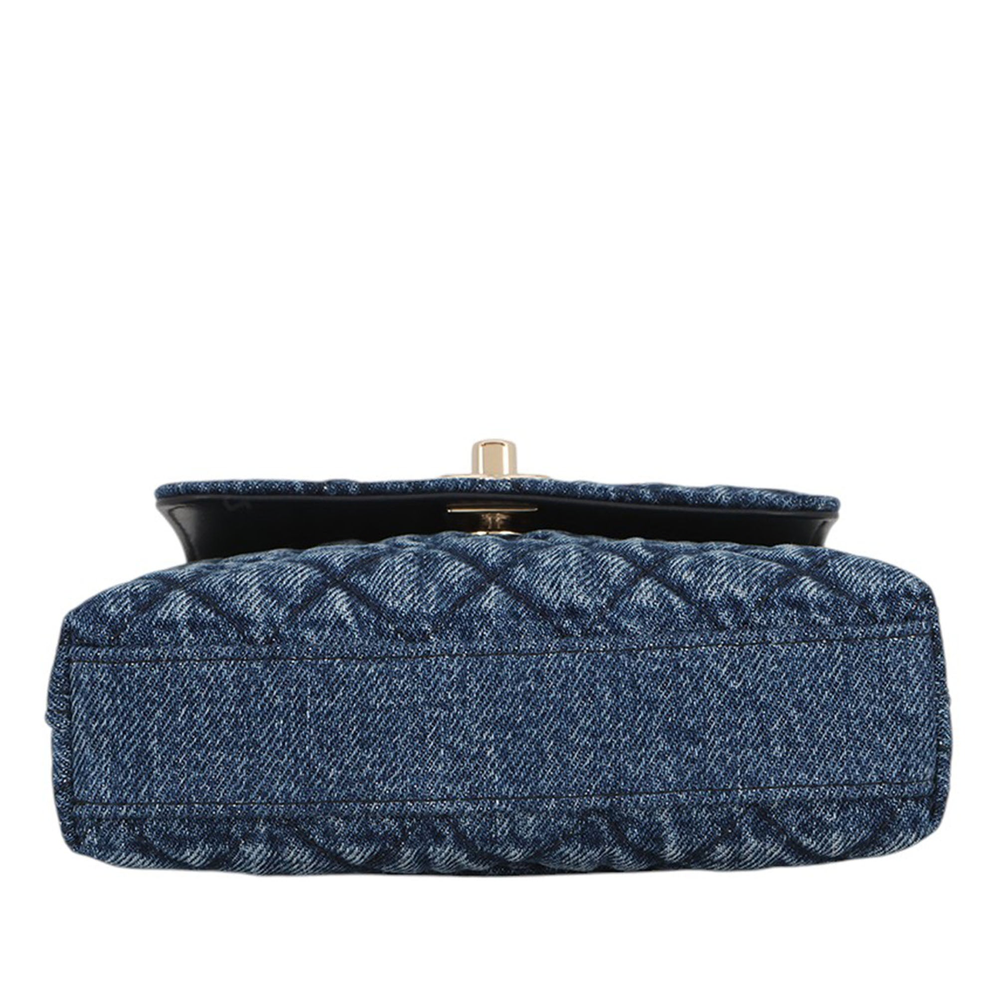 Chanel Extra Mini Quilted Washed Denim Coco Top Handle Bag - image 3