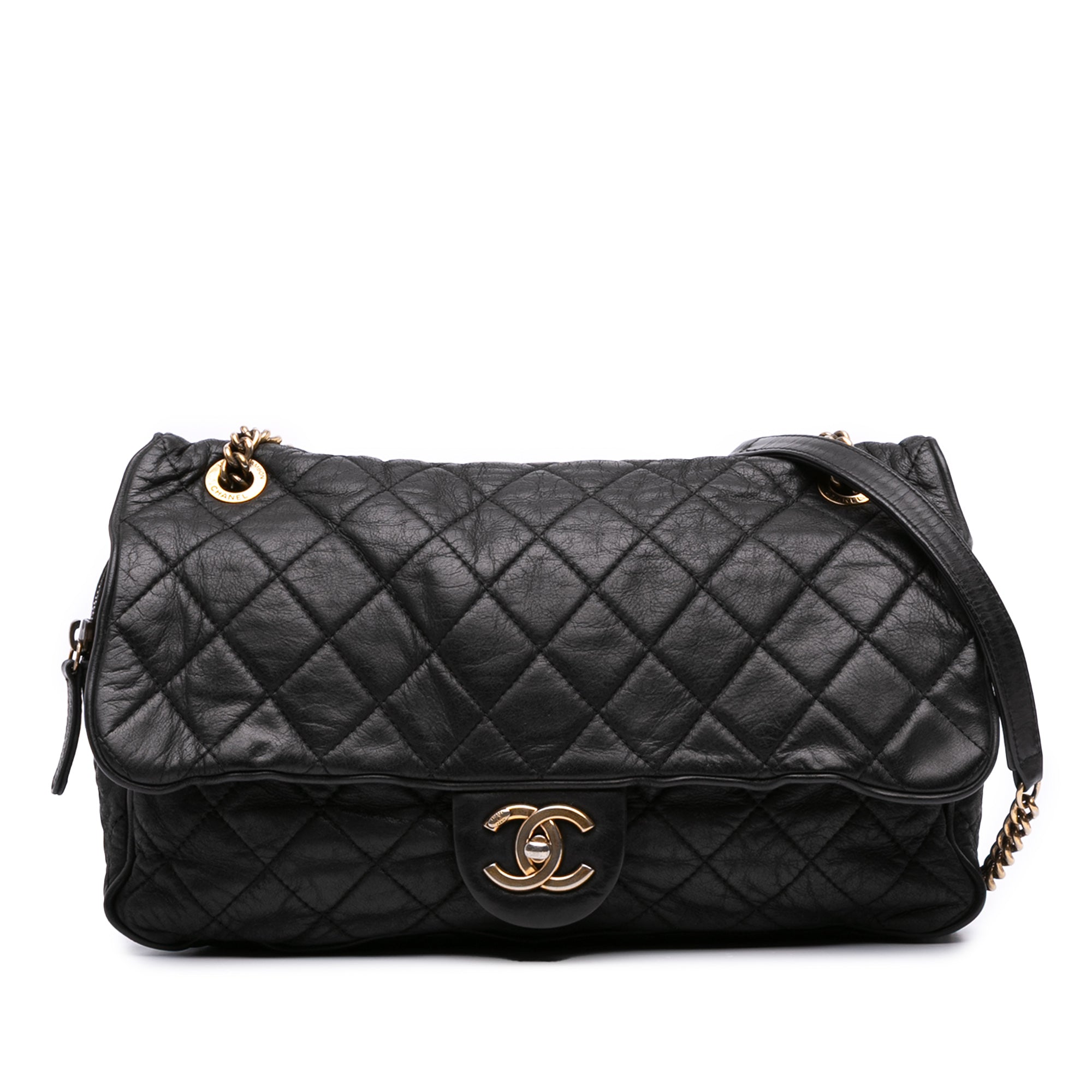 Chanel Large Quilted Iridescent Calfskin Shiva Flap - image 1