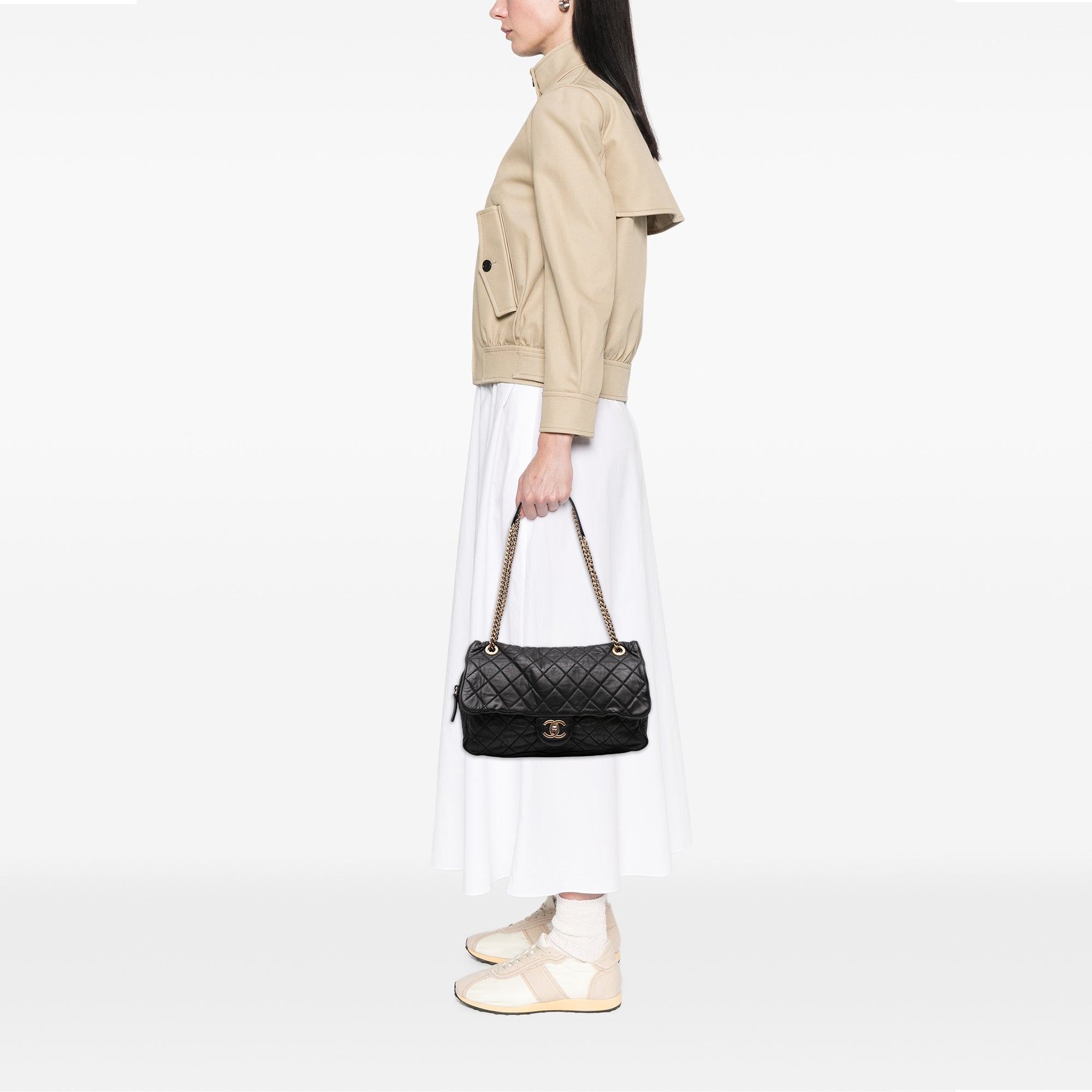 Chanel Large Quilted Iridescent Calfskin Shiva Flap - image 12