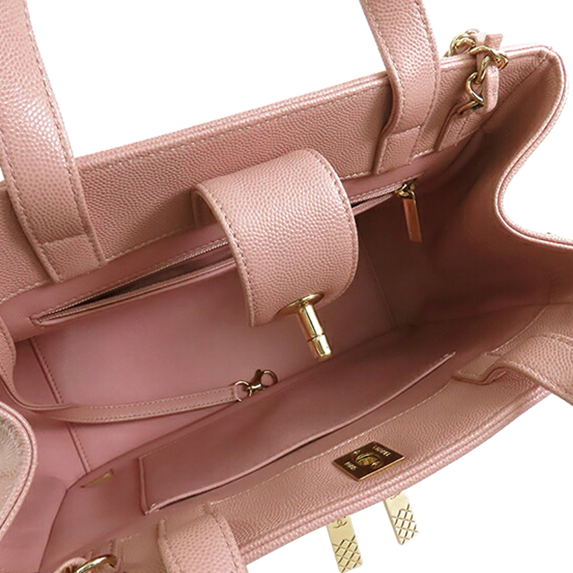 Chanel Small Quilted Caviar Business Affinity Satchel - image 4