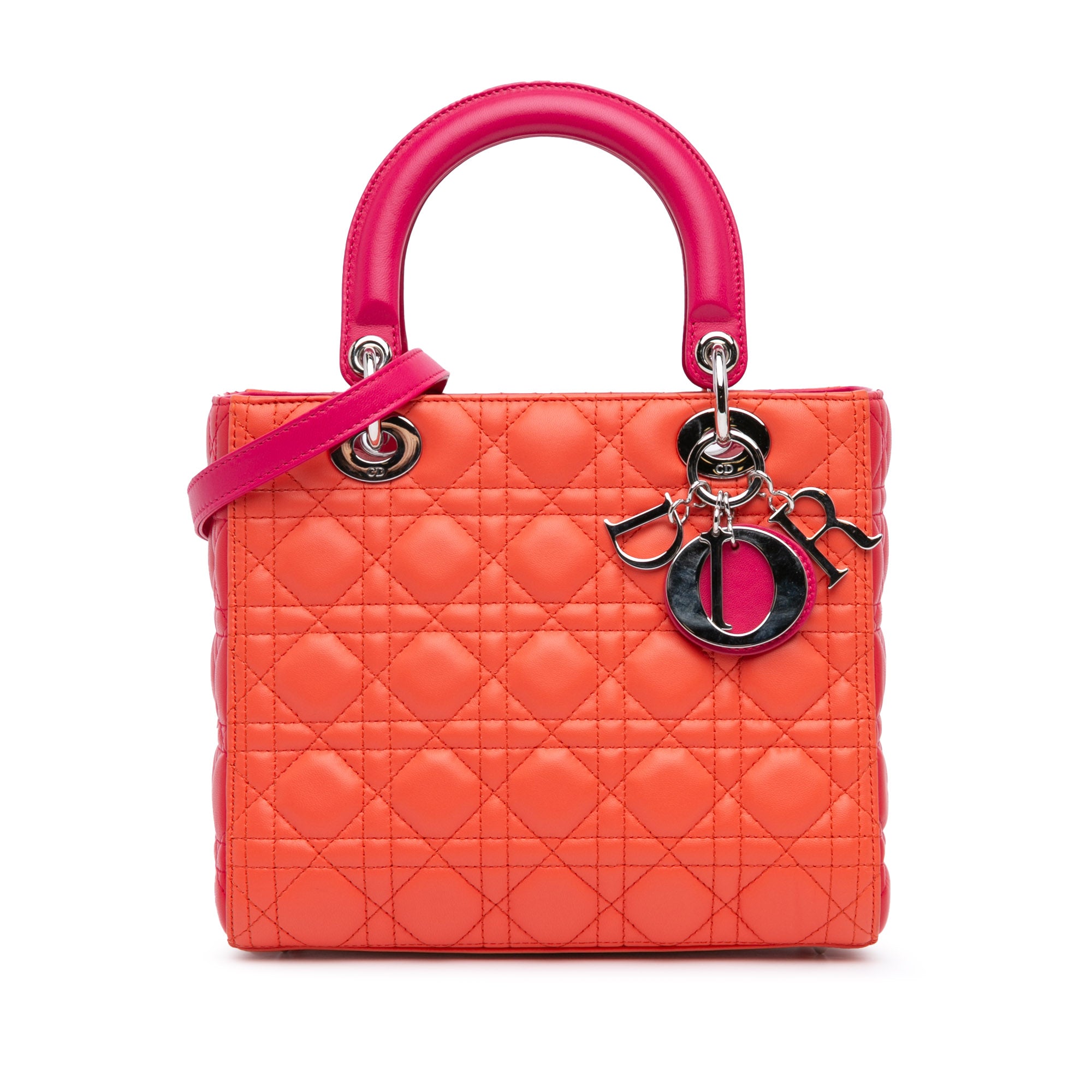 Dior Medium Bicolor Lambskin Cannage Lady Dior - image 1