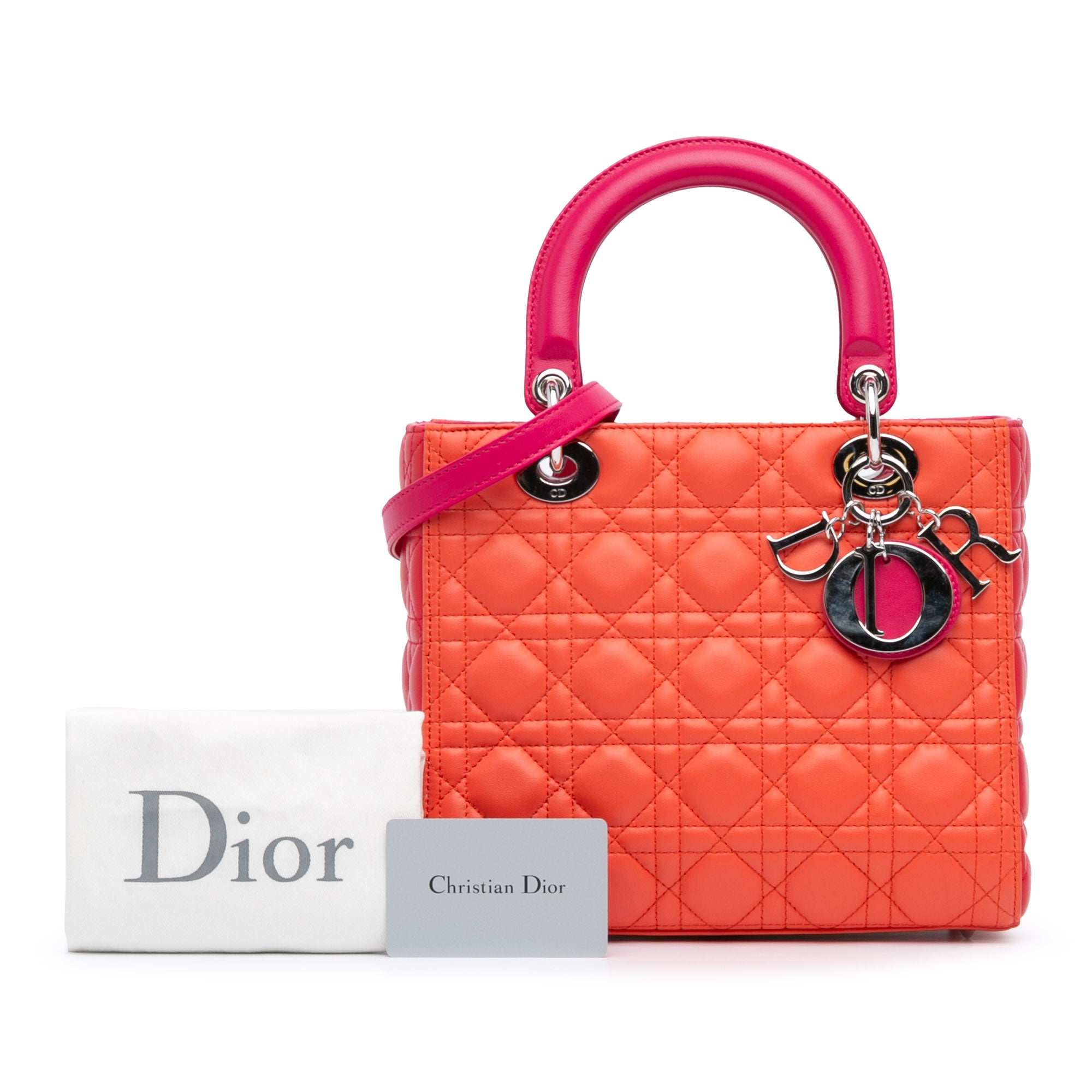 Dior Medium Bicolor Lambskin Cannage Lady Dior - image 10