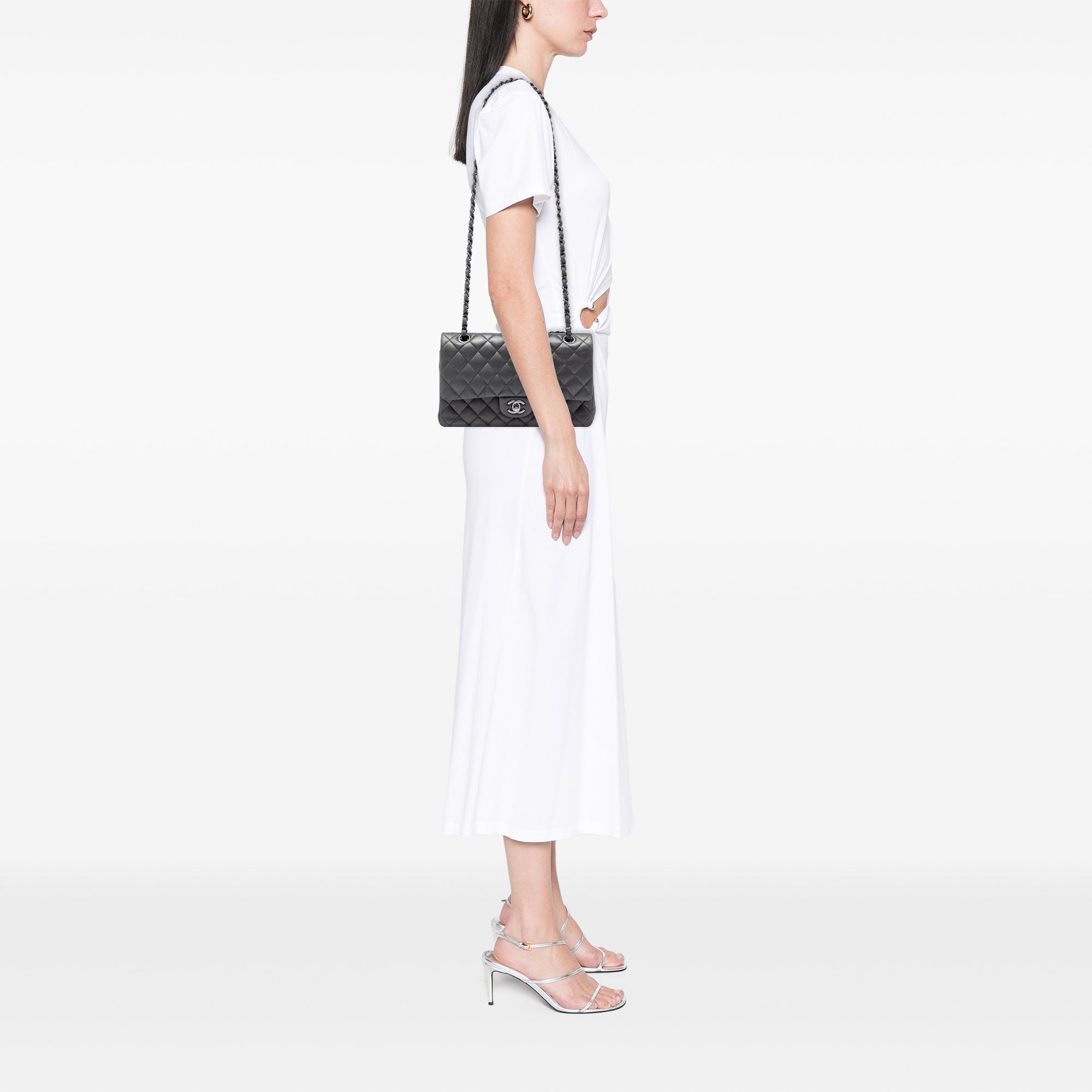 Chanel Medium Classic Iridescent Lambskin Double Flap - image 7