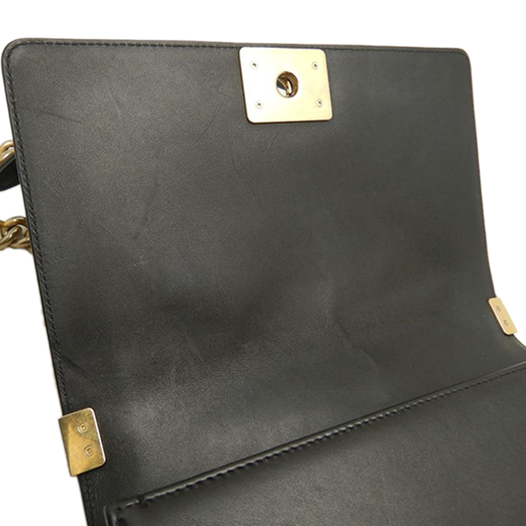 Chanel Old Medium Quilted Lambskin Boy Flap - image 11