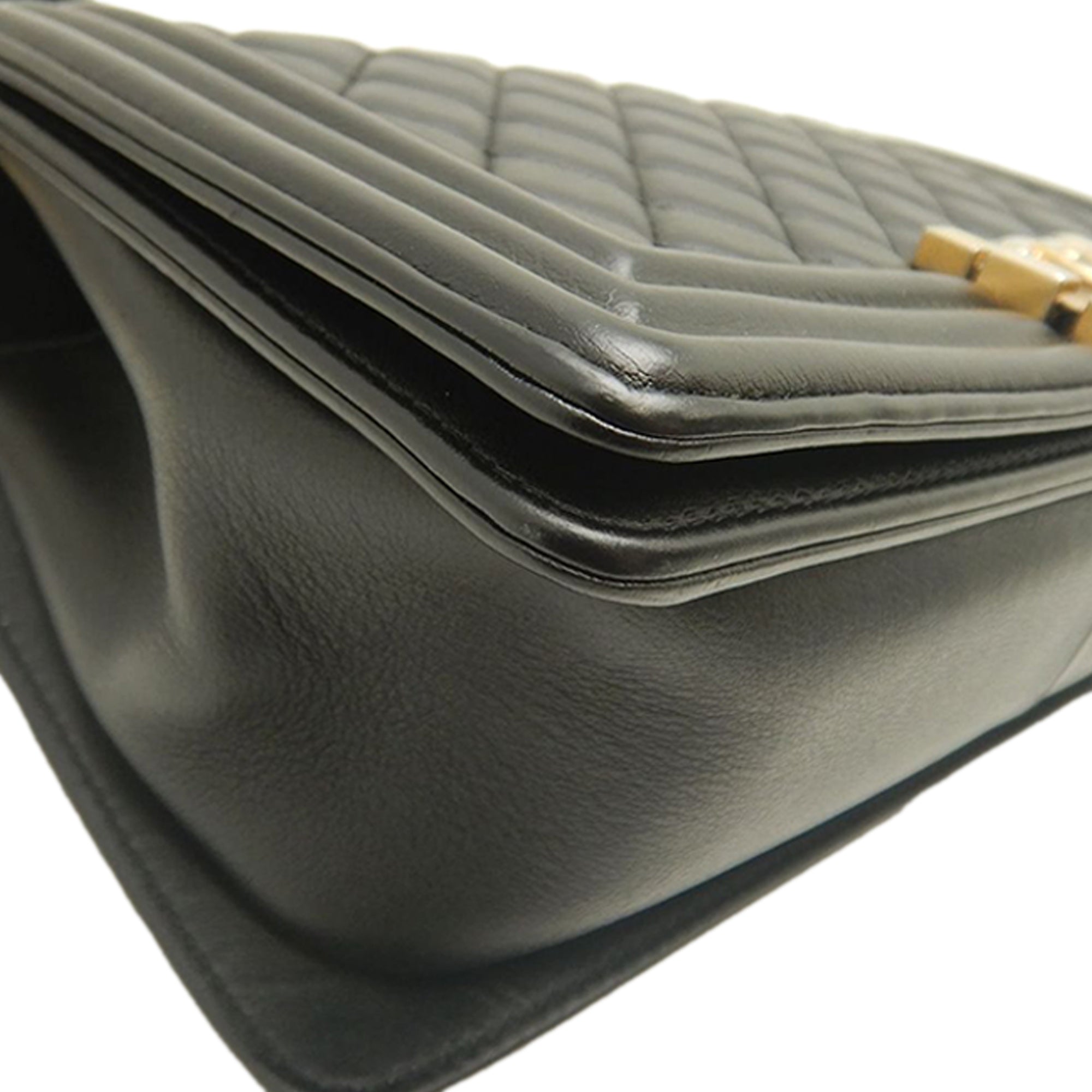 Chanel Old Medium Quilted Lambskin Boy Flap - image 15