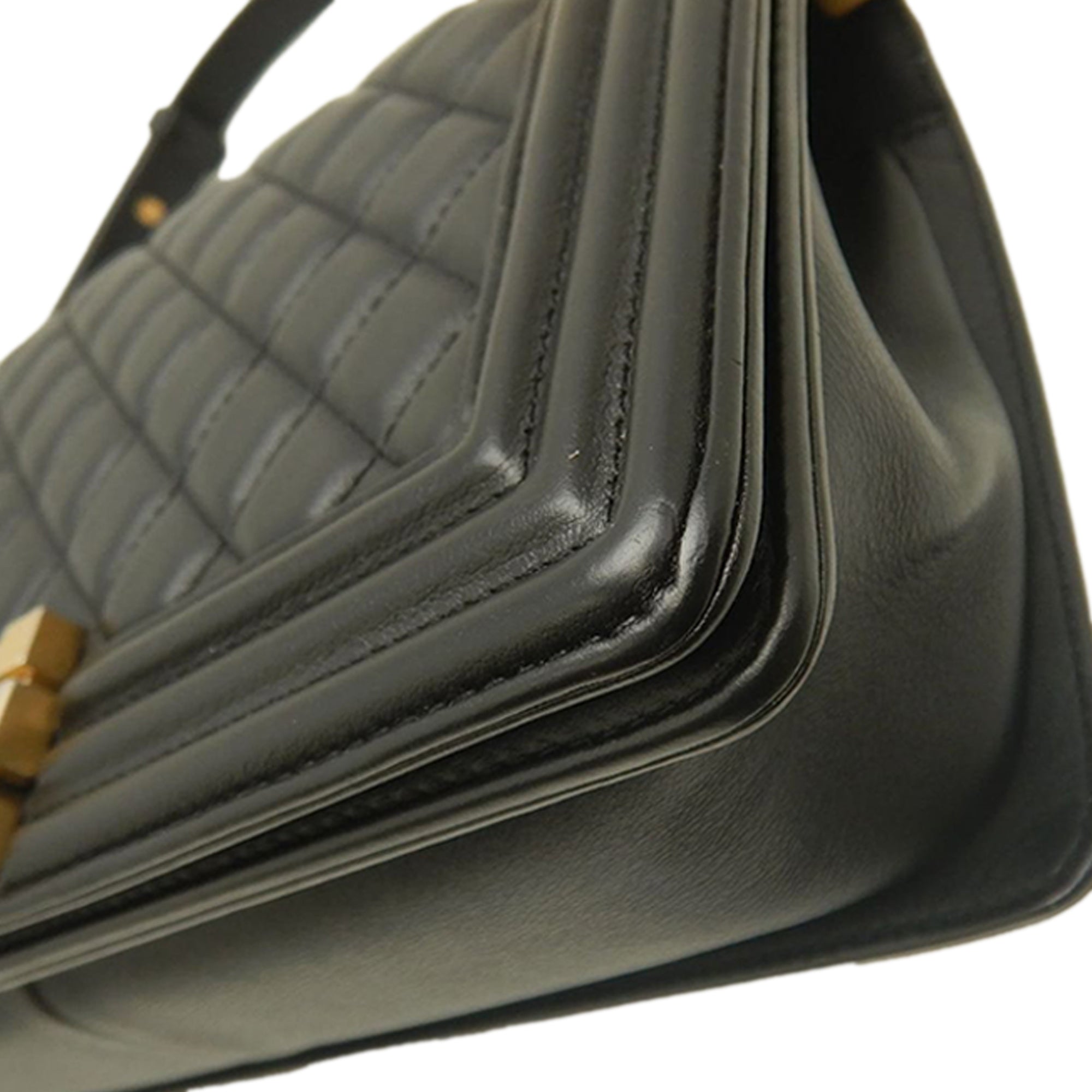 Chanel Old Medium Quilted Lambskin Boy Flap - image 16