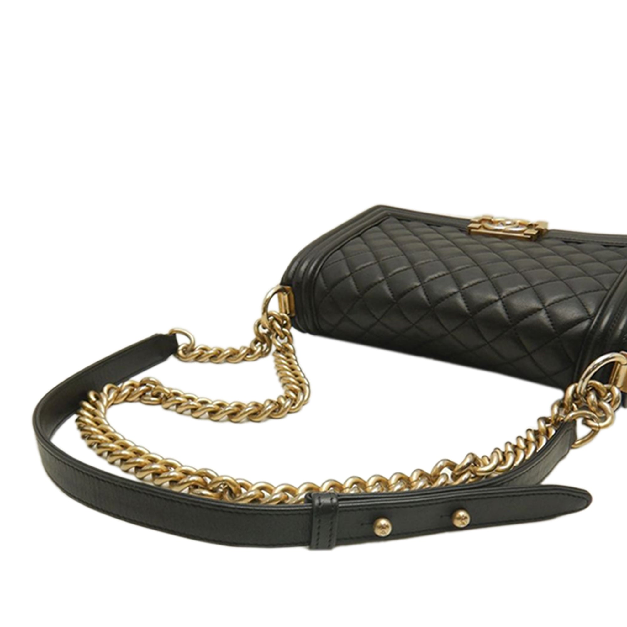 Chanel Old Medium Quilted Lambskin Boy Flap - image 19