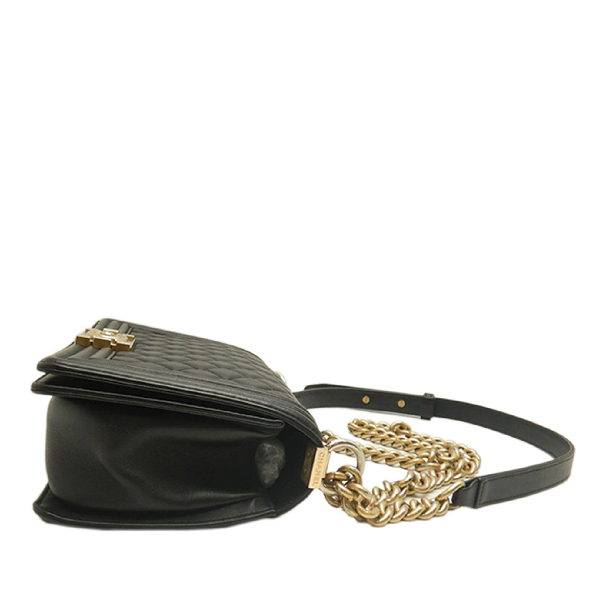 Chanel Old Medium Quilted Lambskin Boy Flap - image 2