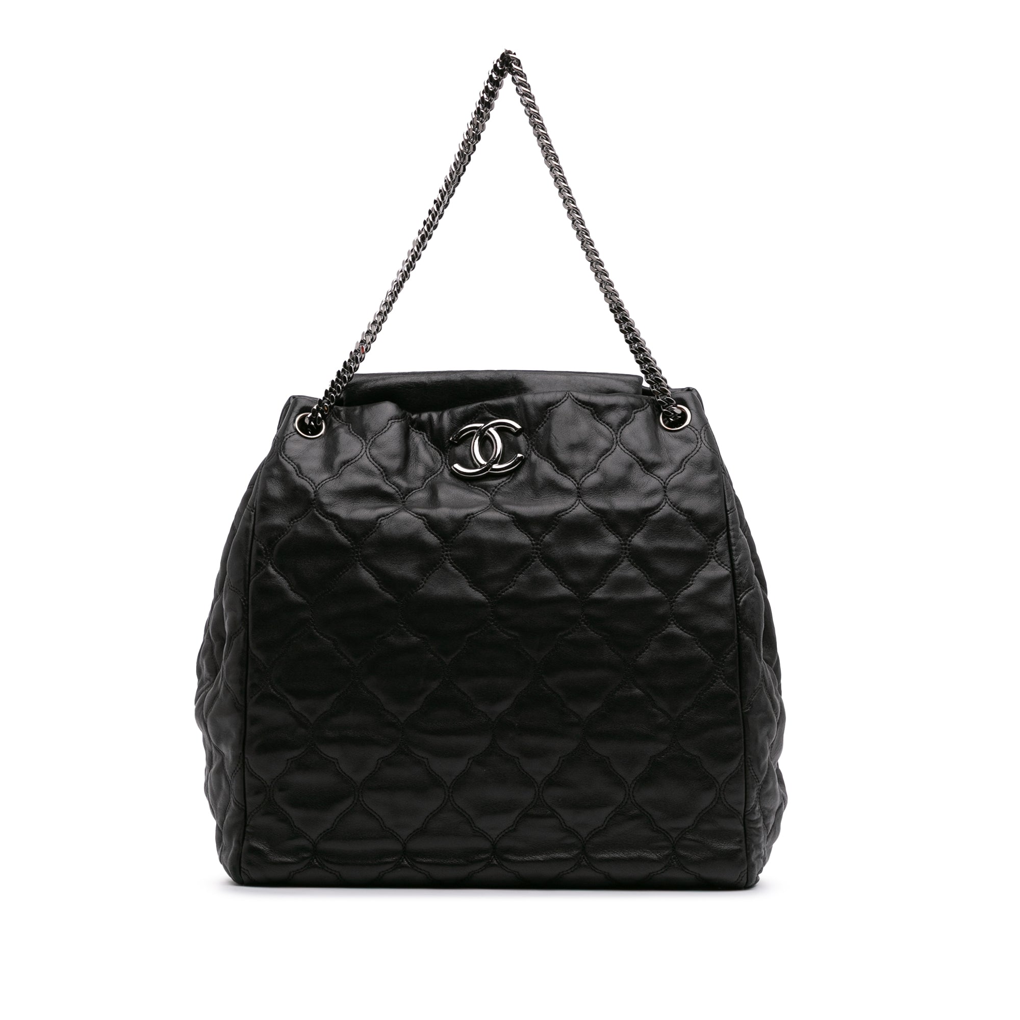 Chanel Paris Moscow Quilted Lambskin Cells Accordion Tote - image 1